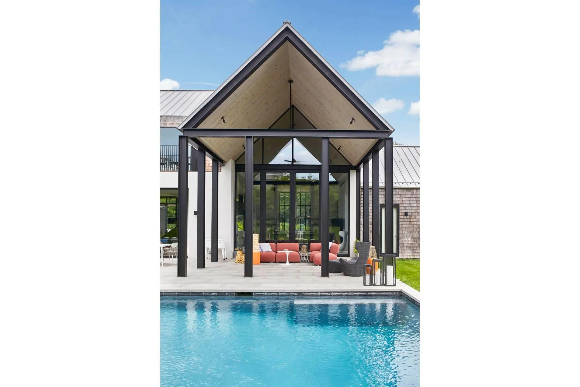 Pool with outdoor lounge area Pool with outdoor lounge area