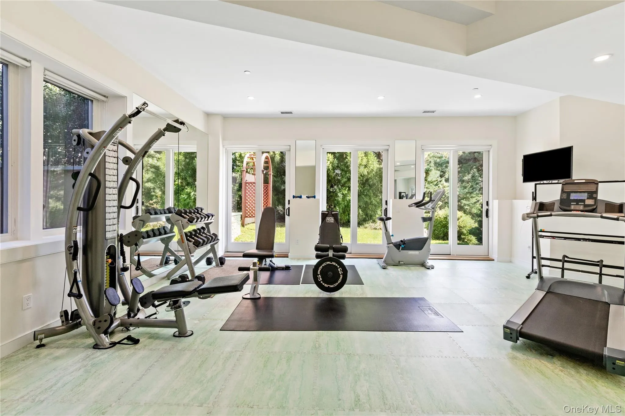 Exercise room with plenty of natural light Exercise room with plenty of natural light