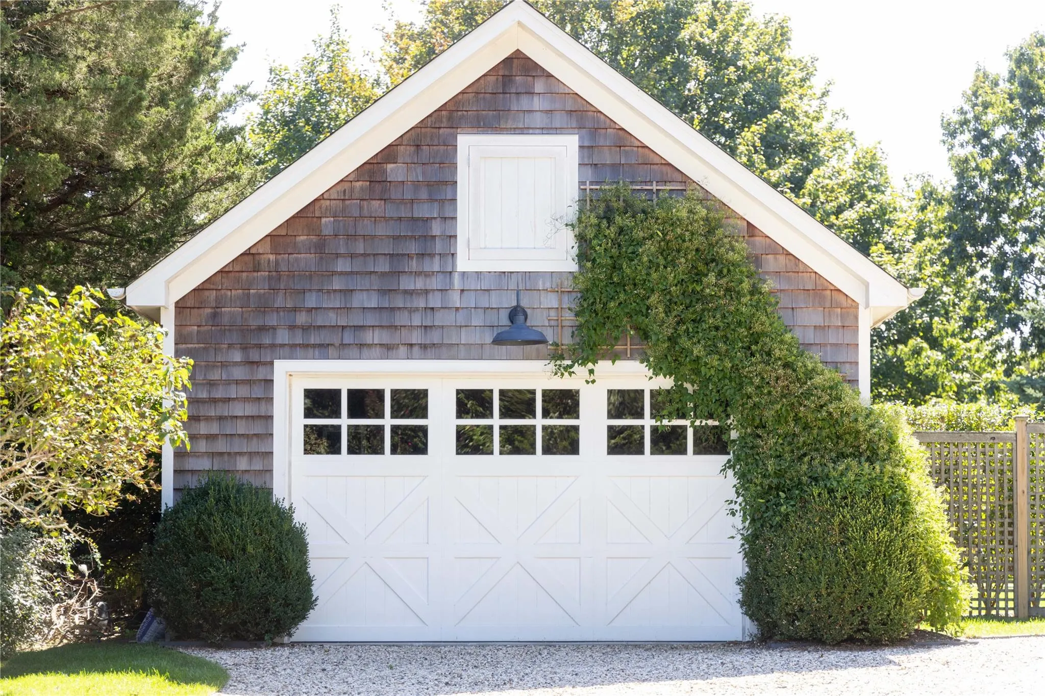 Detached garage with fence Detached garage with fence