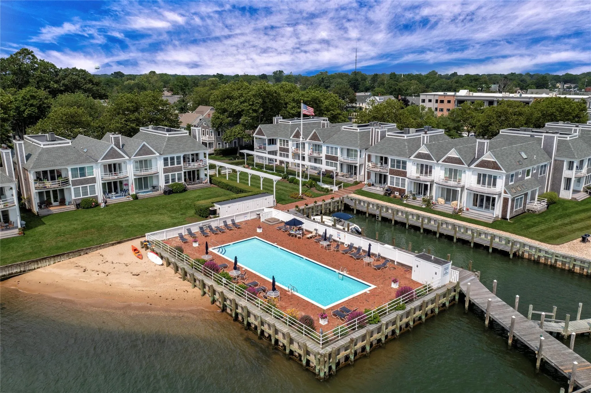 Birds eye view of property featuring a water view Birds eye view of property featuring a water view