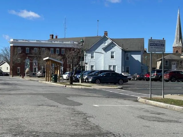 View of of the Municipal Parking lot across the street. View of of the Municipal Parking lot across the street.