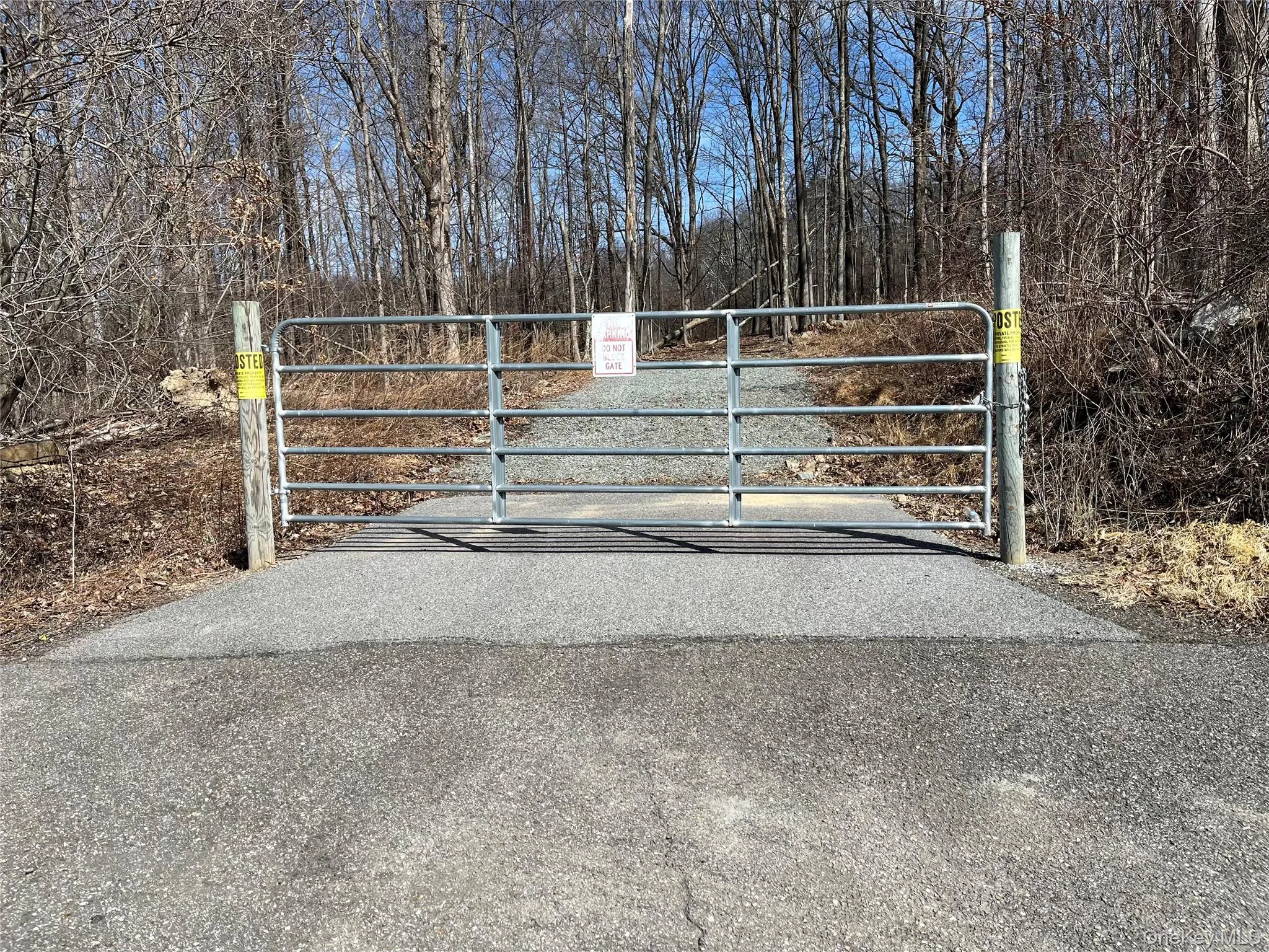 Gated entrance. Gated entrance.