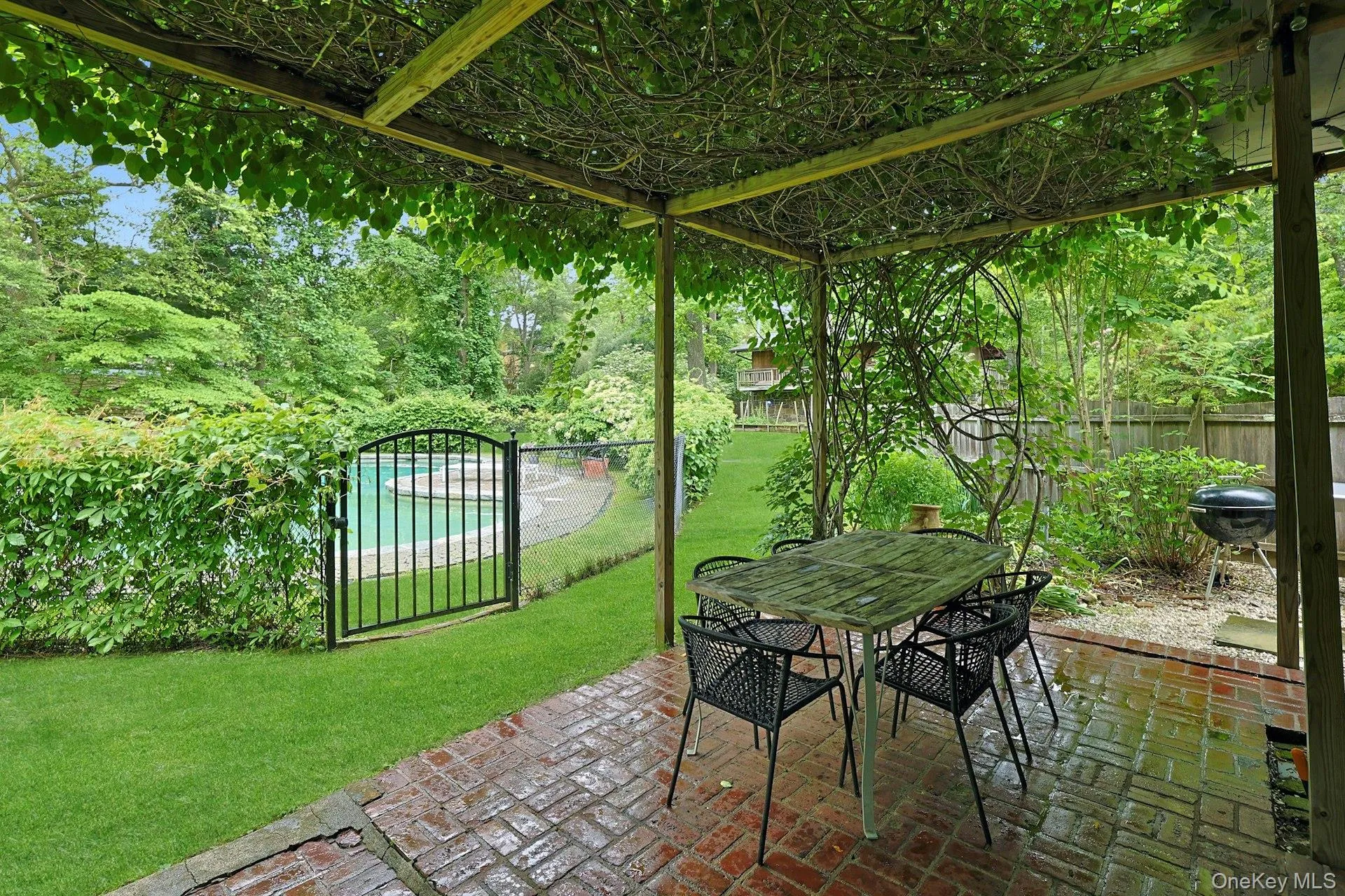 View of patio / terrace featuring outdoor dining area View of patio / terrace featuring outdoor dining area