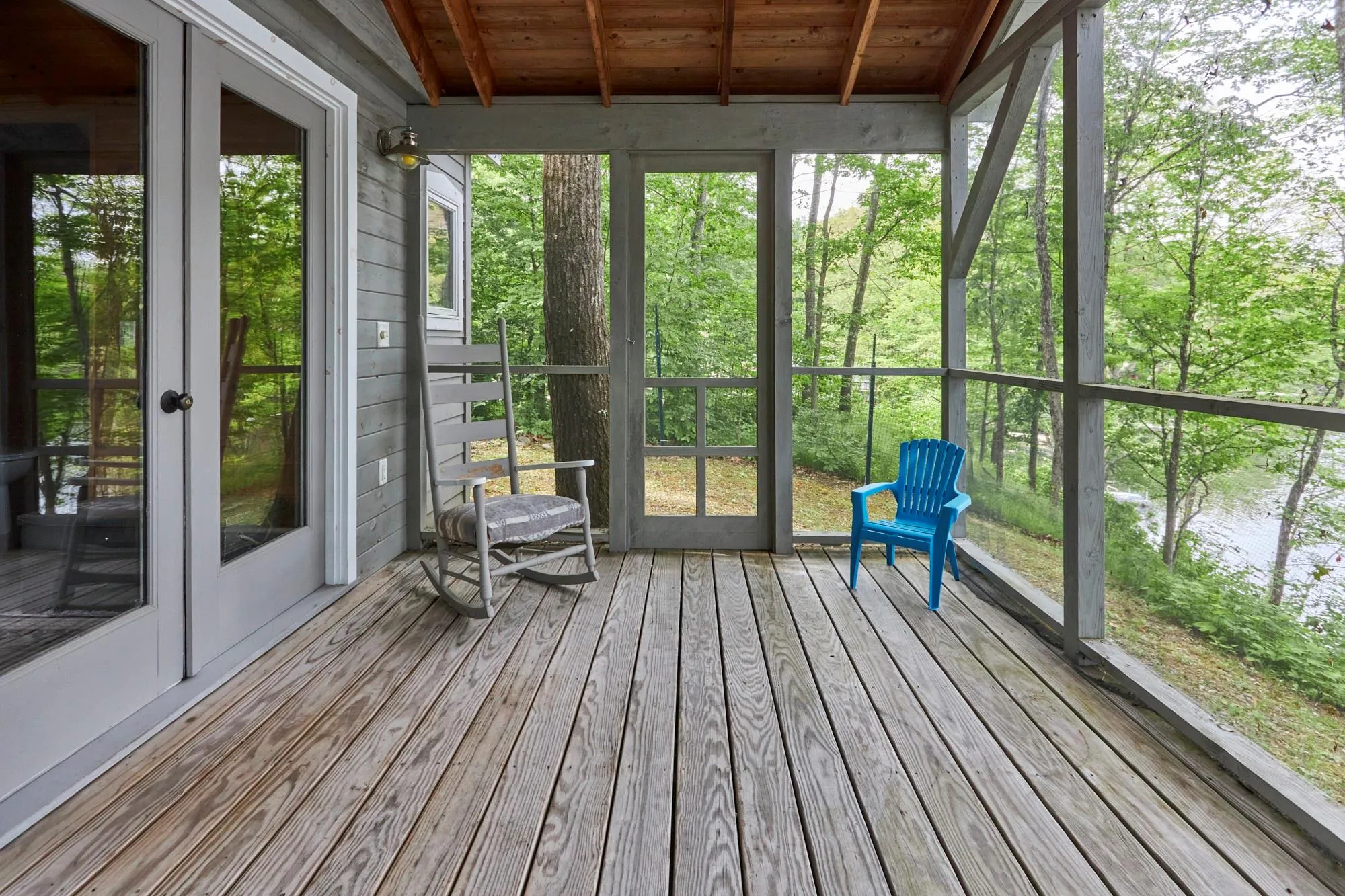 Unfurnished sunroom featuring french doors Unfurnished sunroom featuring french doors