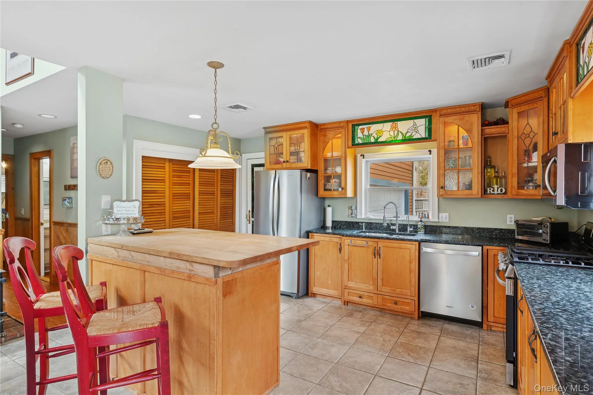 Open and Eat-In Kitchen with Room for All. Great for Entertaining. Large Butcher Block Island. Stainless Appliances. Gas Range for Cooking Open and Eat-In Kitchen with Room for All. Great for Entertaining. Large Butcher Block Island. Stainless Appliances. Gas Range for Cooking