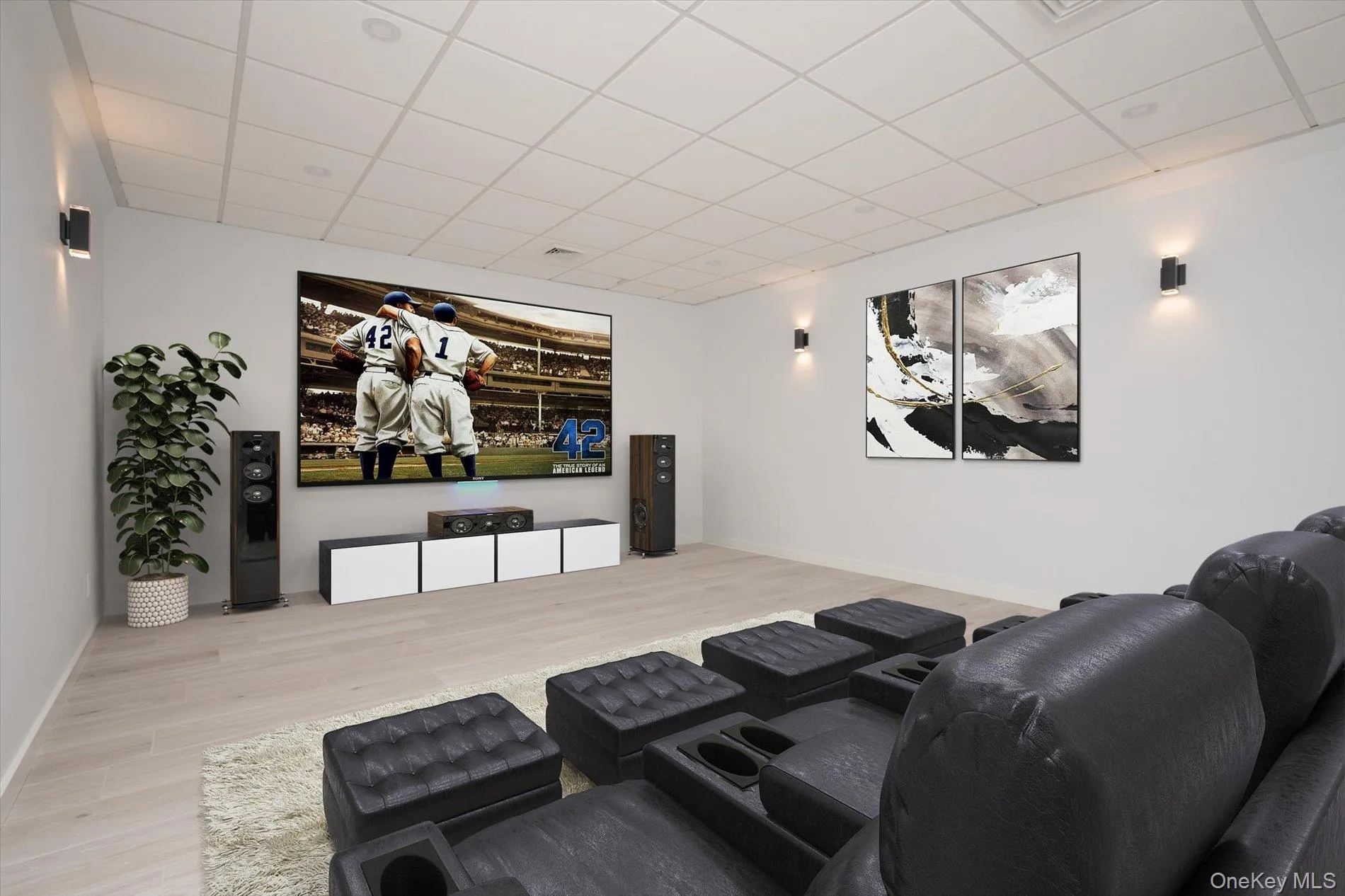 Virtually Staged Home theater room Virtually Staged Home theater room