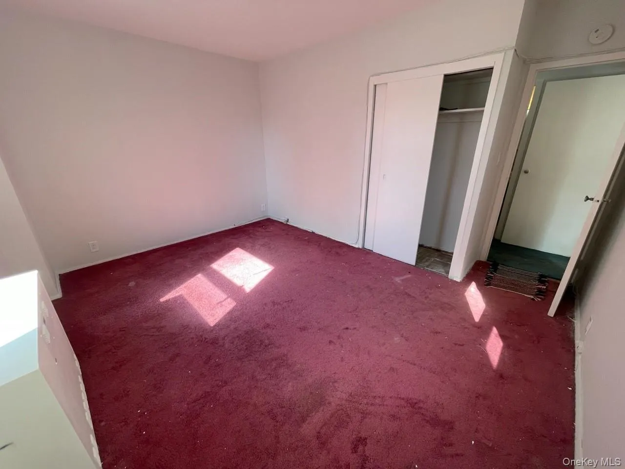 Unfurnished bedroom featuring a closet and carpet flooring Unfurnished bedroom featuring a closet and carpet flooring