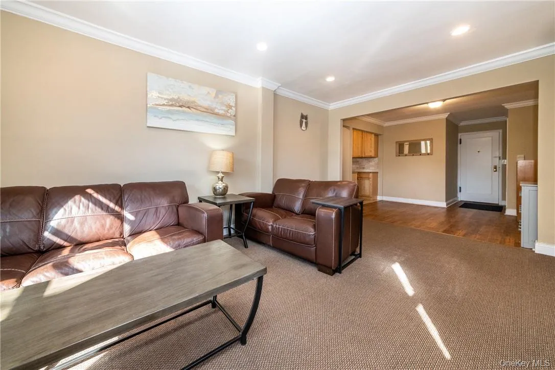 Overview of living room and dining area. Overview of living room and dining area.
