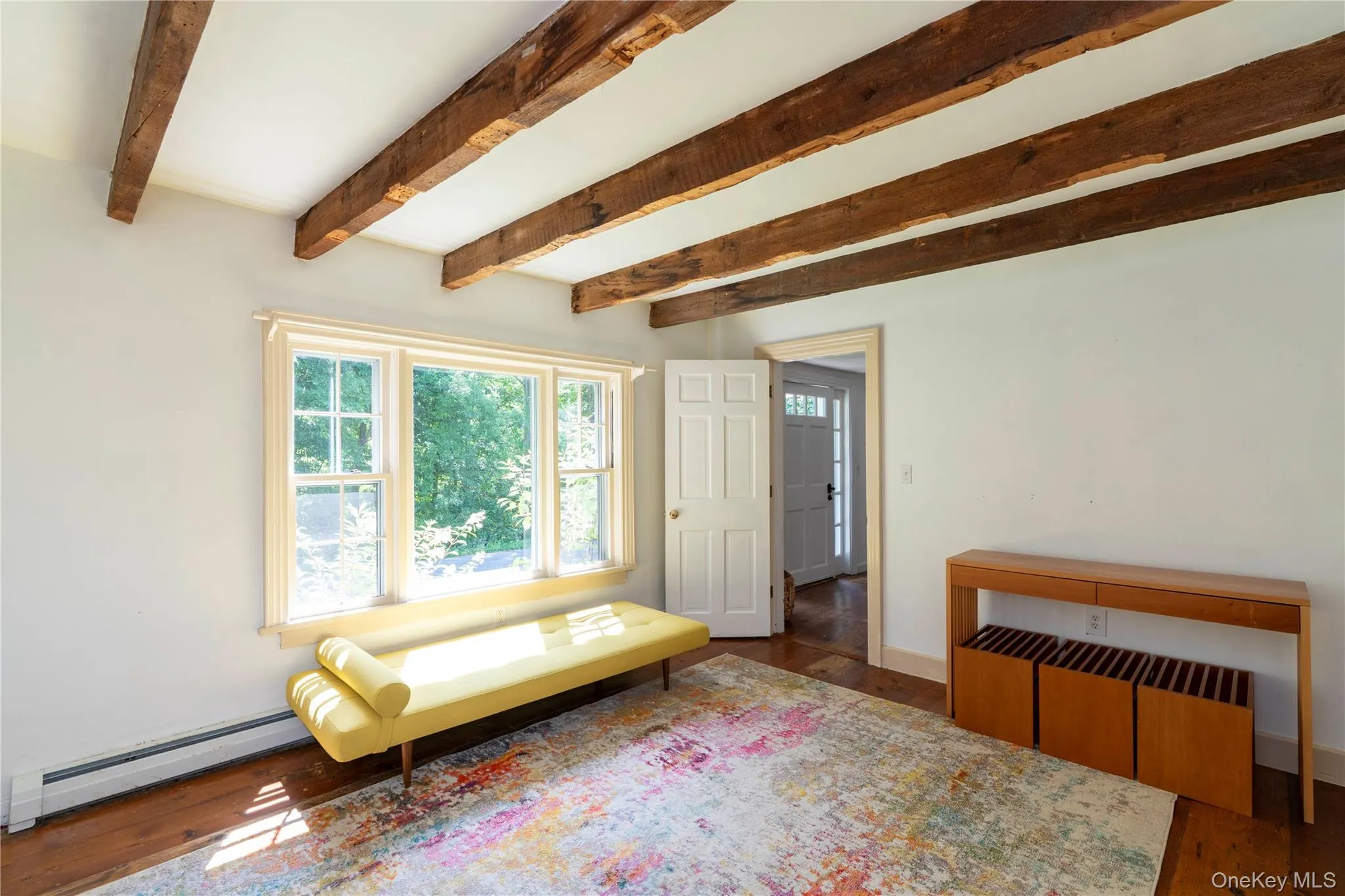 Light Filled Room with Beamed Ceiling Light Filled Room with Beamed Ceiling