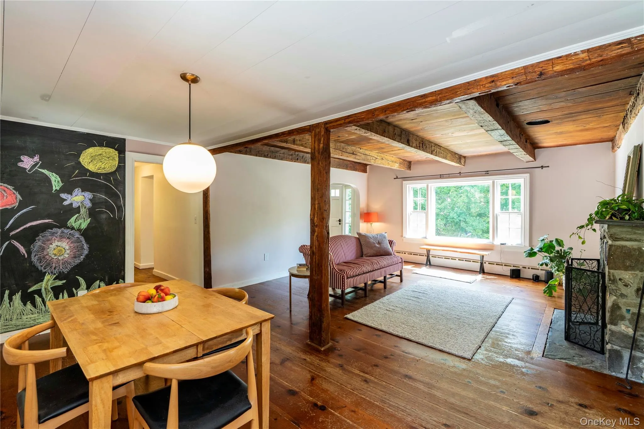 Dining Area with Wide Board Floors Dining Area with Wide Board Floors