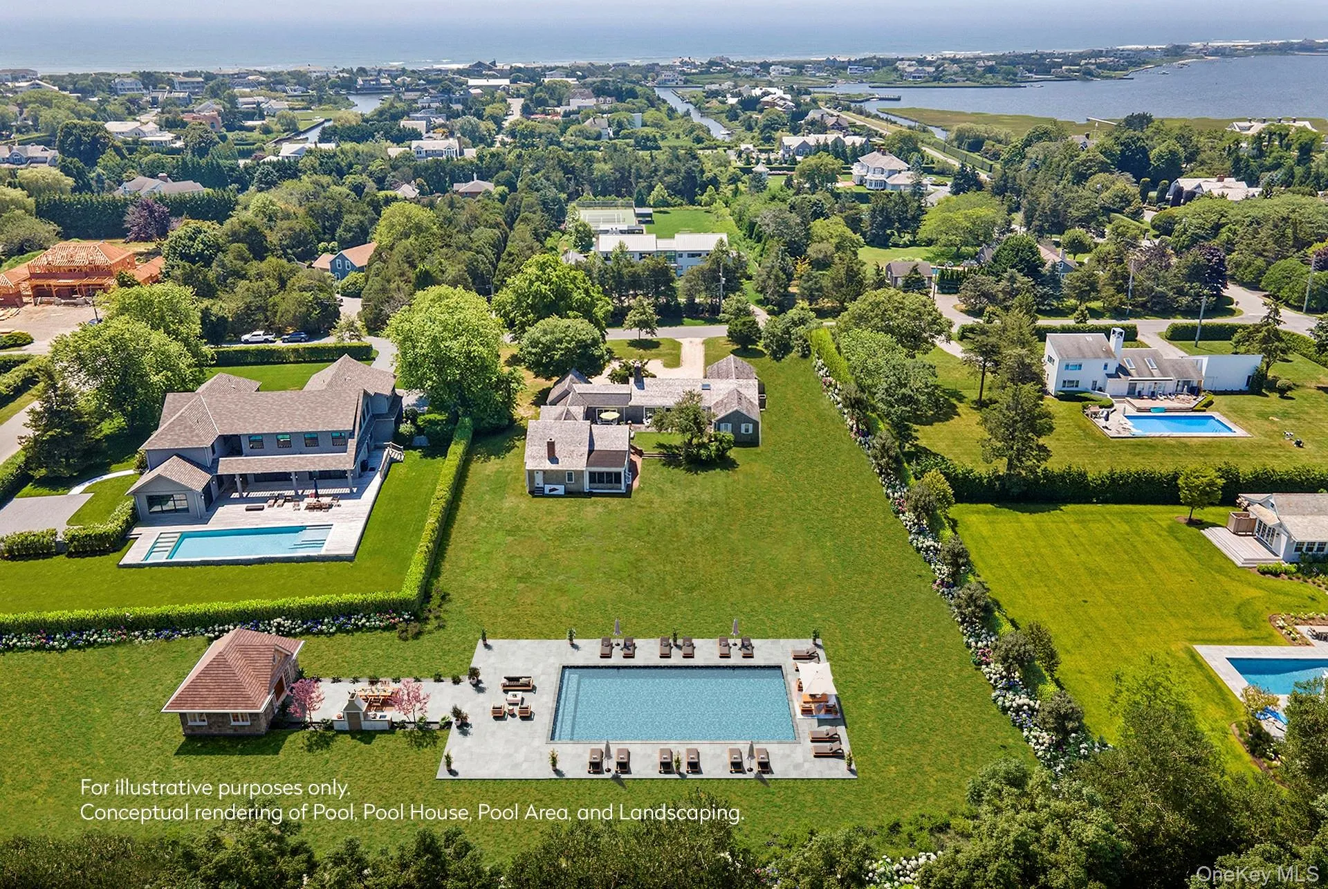 Rendering of Pool, Pool House and Landscaping Rendering of Pool, Pool House and Landscaping