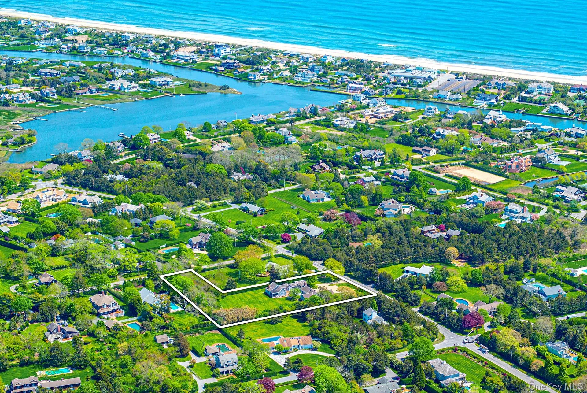 Aerial with view of the water Aerial with view of the water