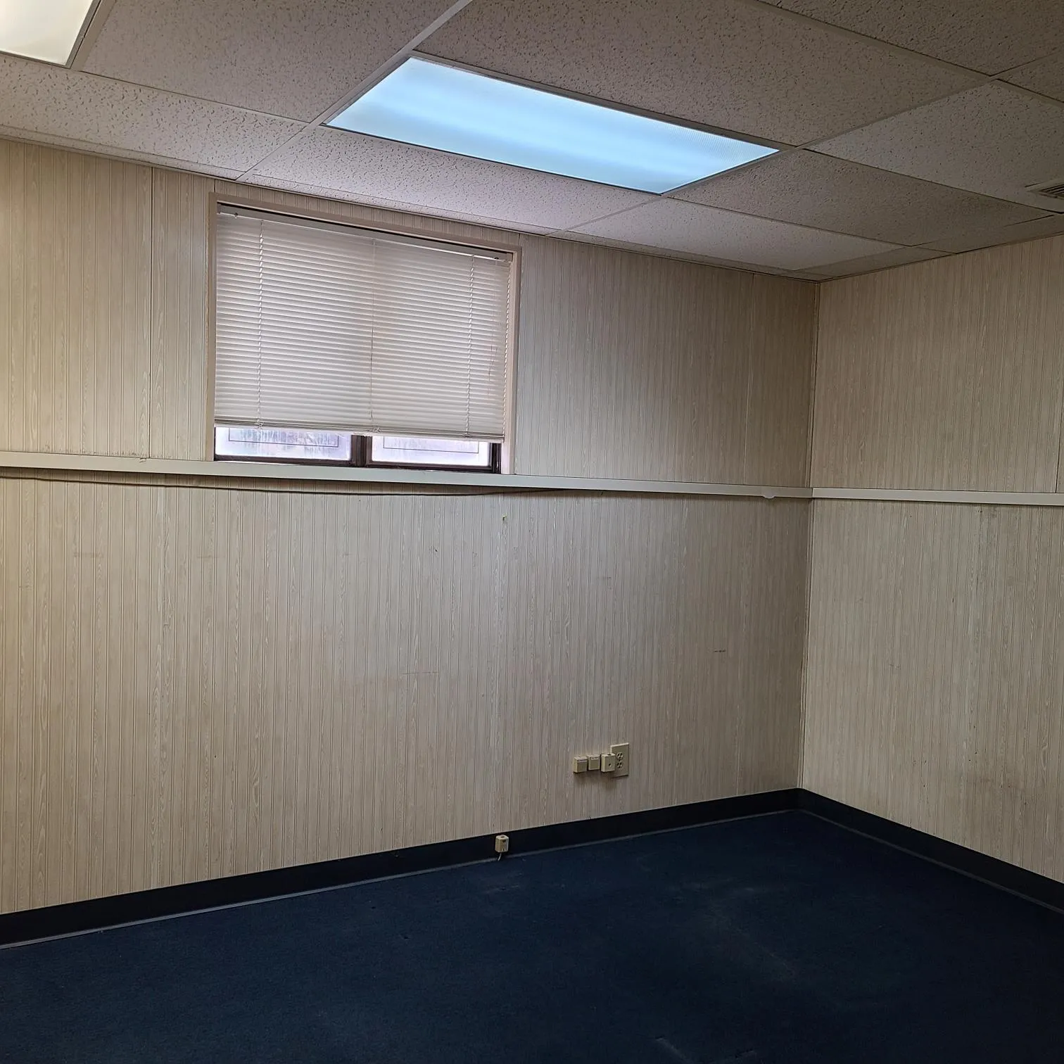 Empty room with a paneled ceiling Empty room with a paneled ceiling