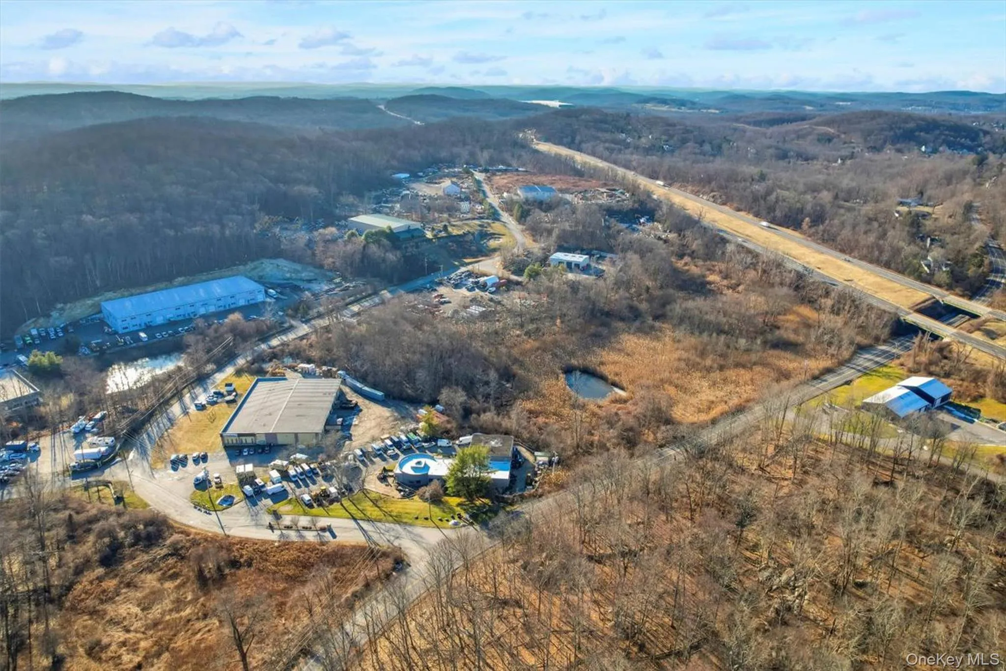 Drone / aerial view with a mountain view Drone / aerial view with a mountain view