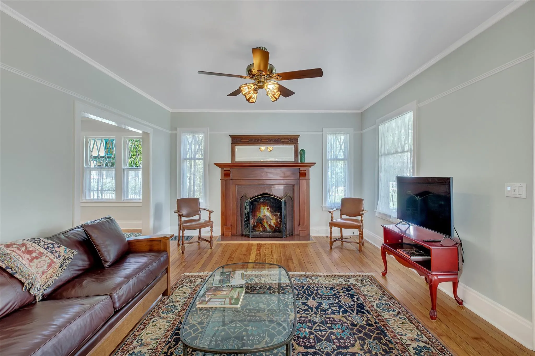 living room with fireplace living room with fireplace