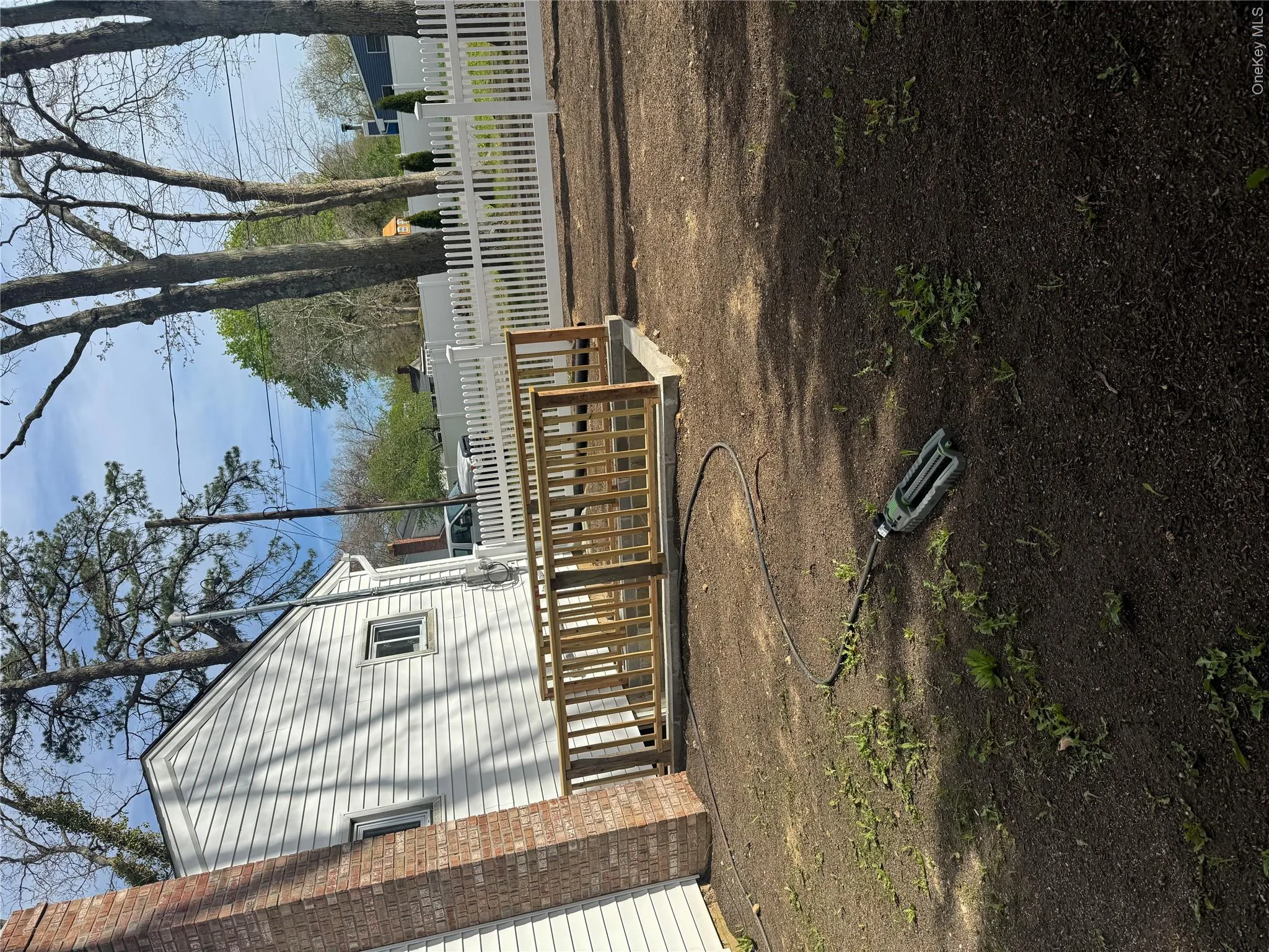 View of yard with fence View of yard with fence