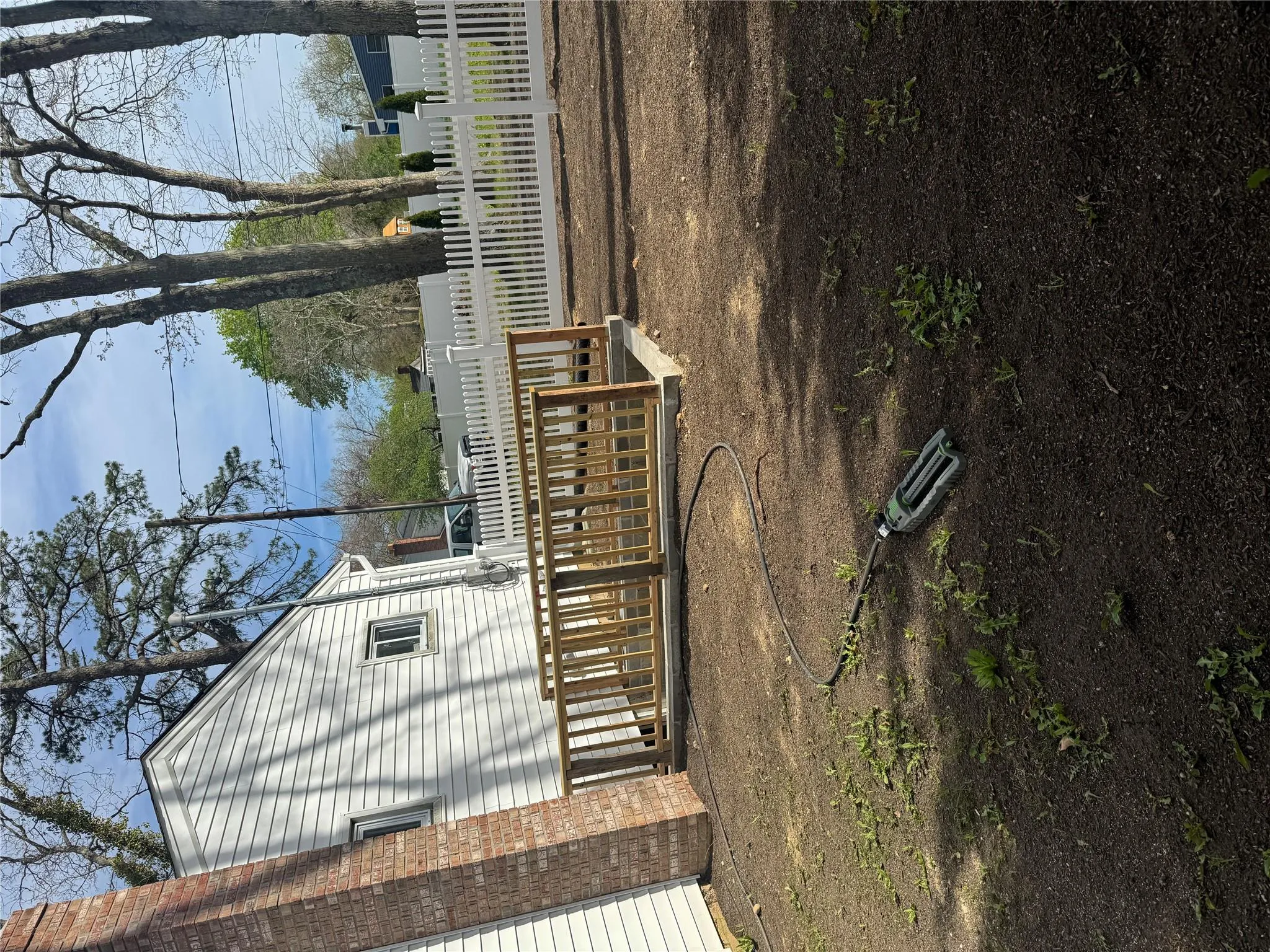 View of yard with fence View of yard with fence
