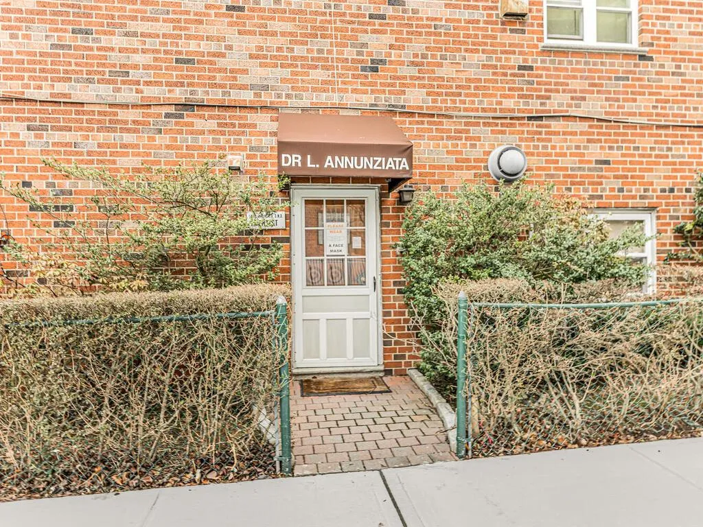 Entrance to property with brick siding Entrance to property with brick siding