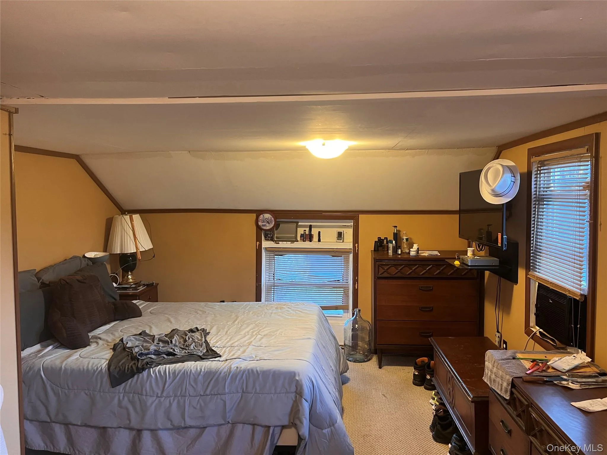 Bedroom featuring light carpet Bedroom featuring light carpet