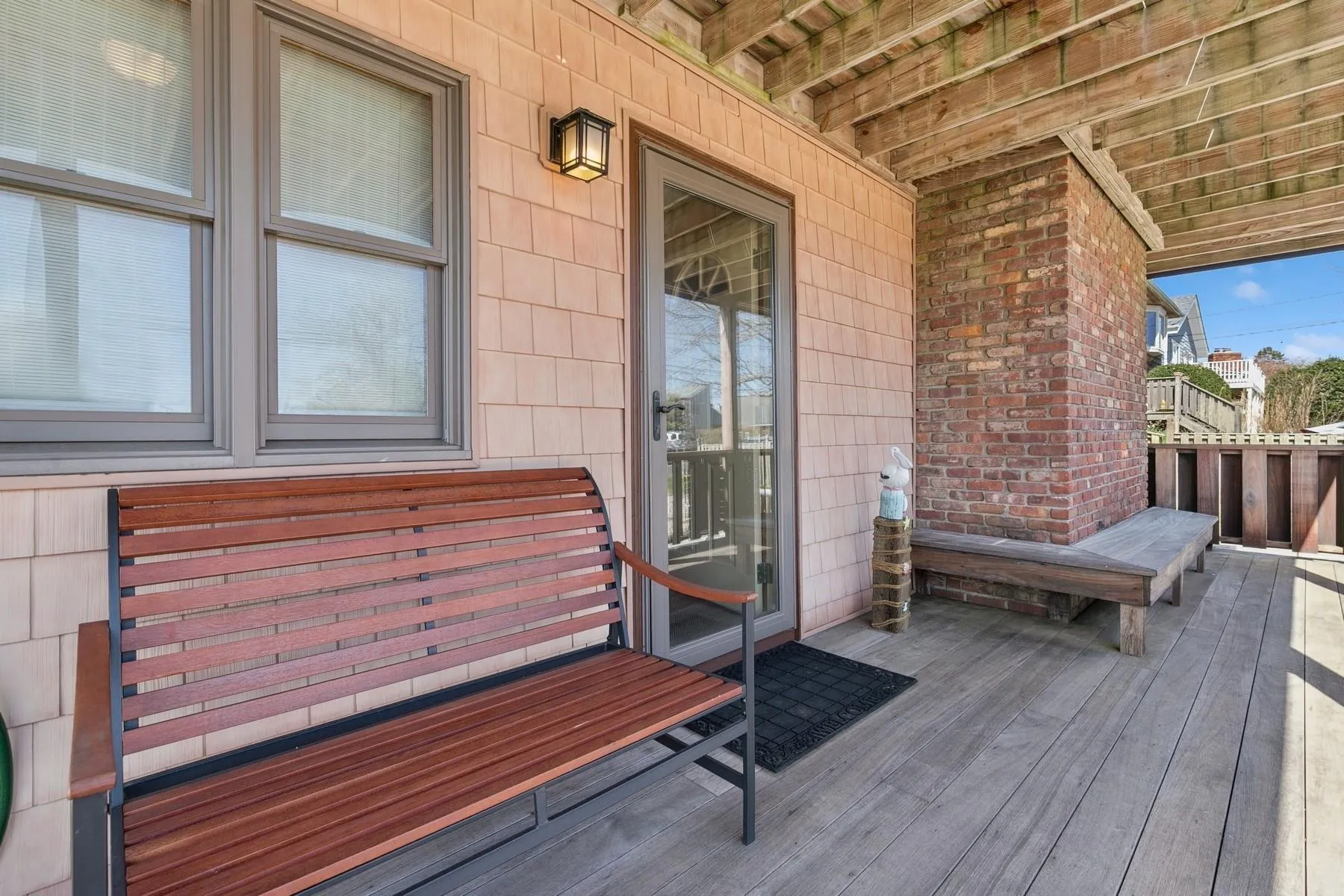 Wooden deck with covered porch Wooden deck with covered porch