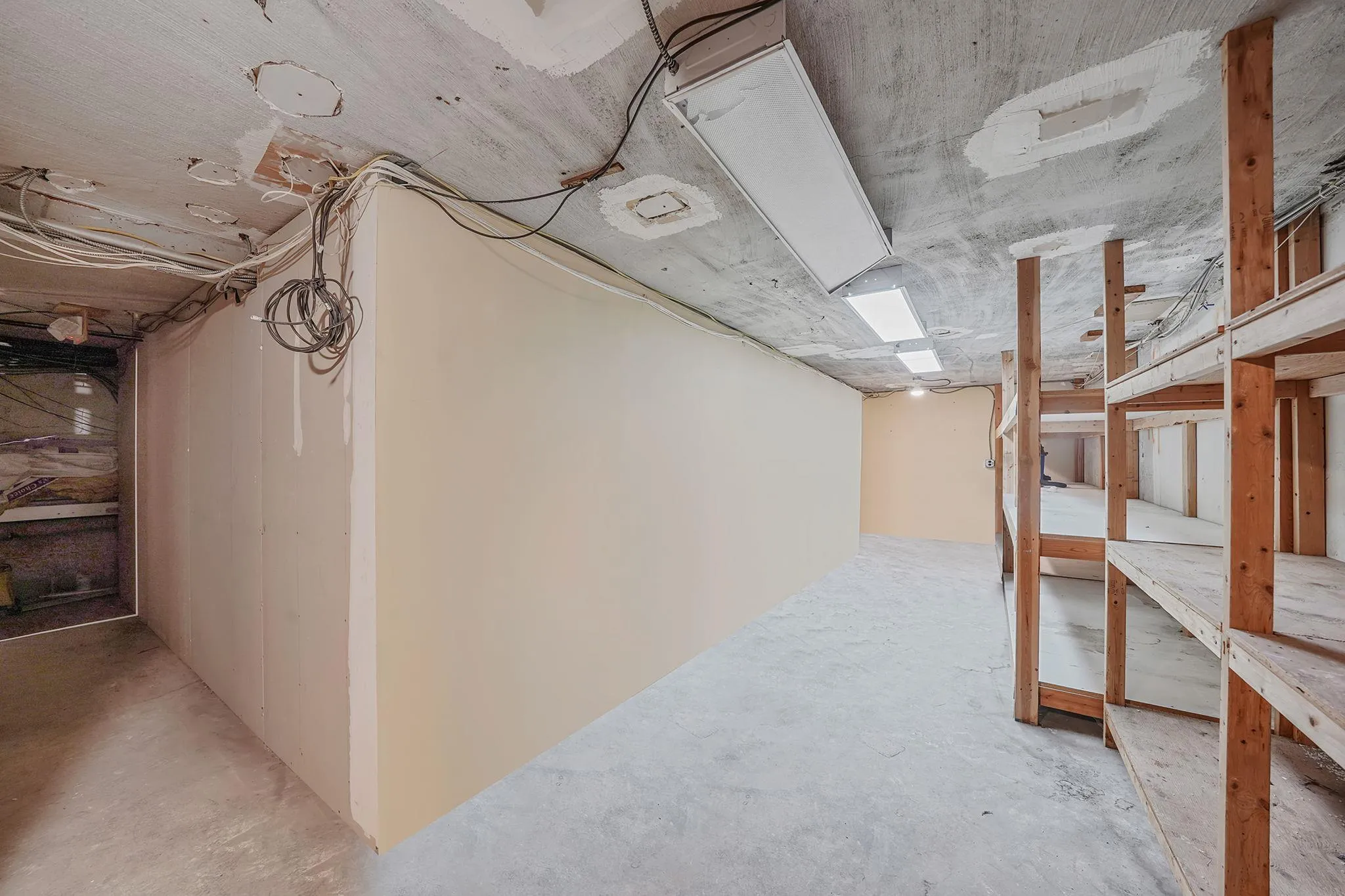 View of unfinished basement View of unfinished basement