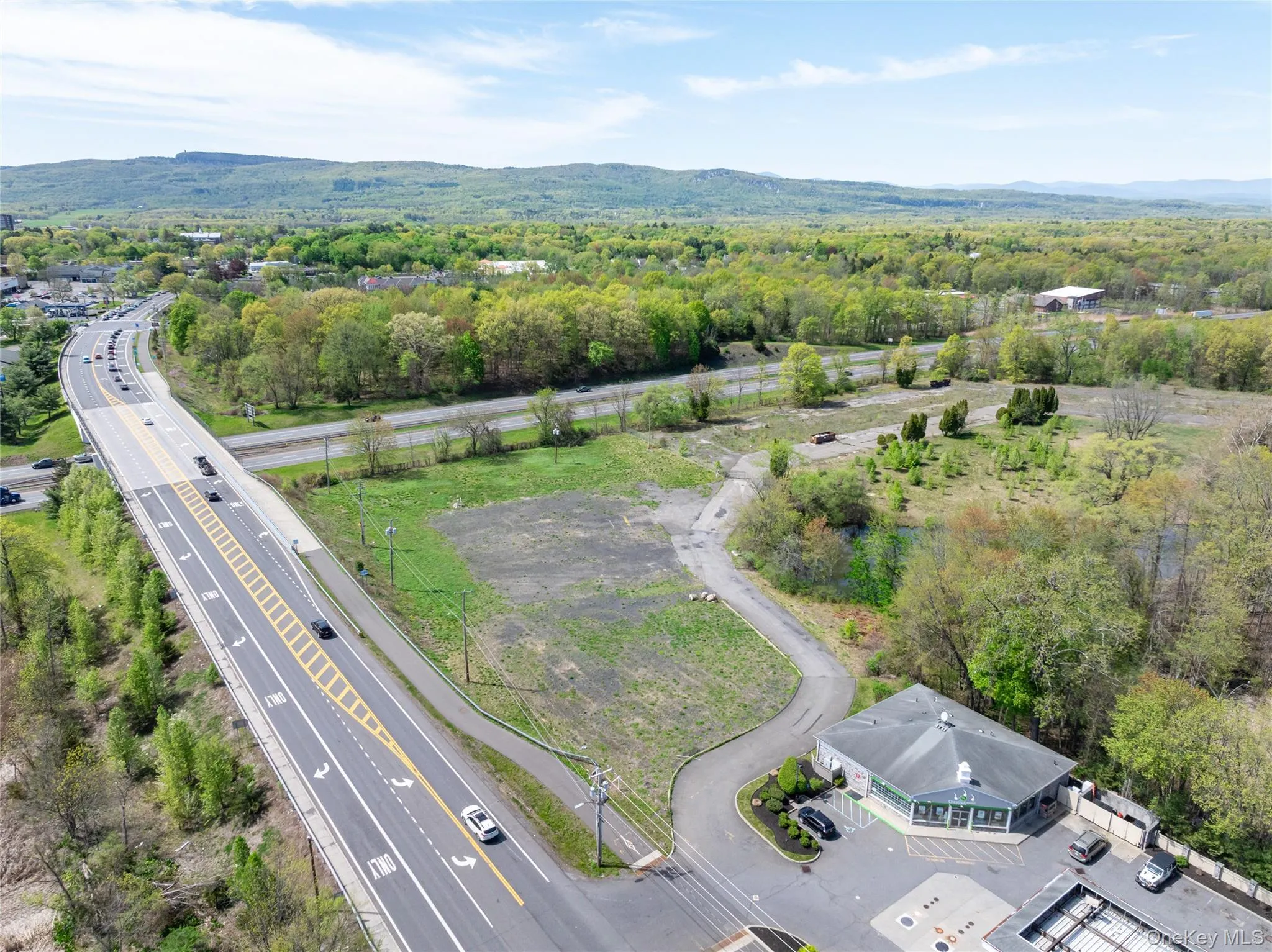 Drone / aerial view with a forest view Drone / aerial view with a forest view
