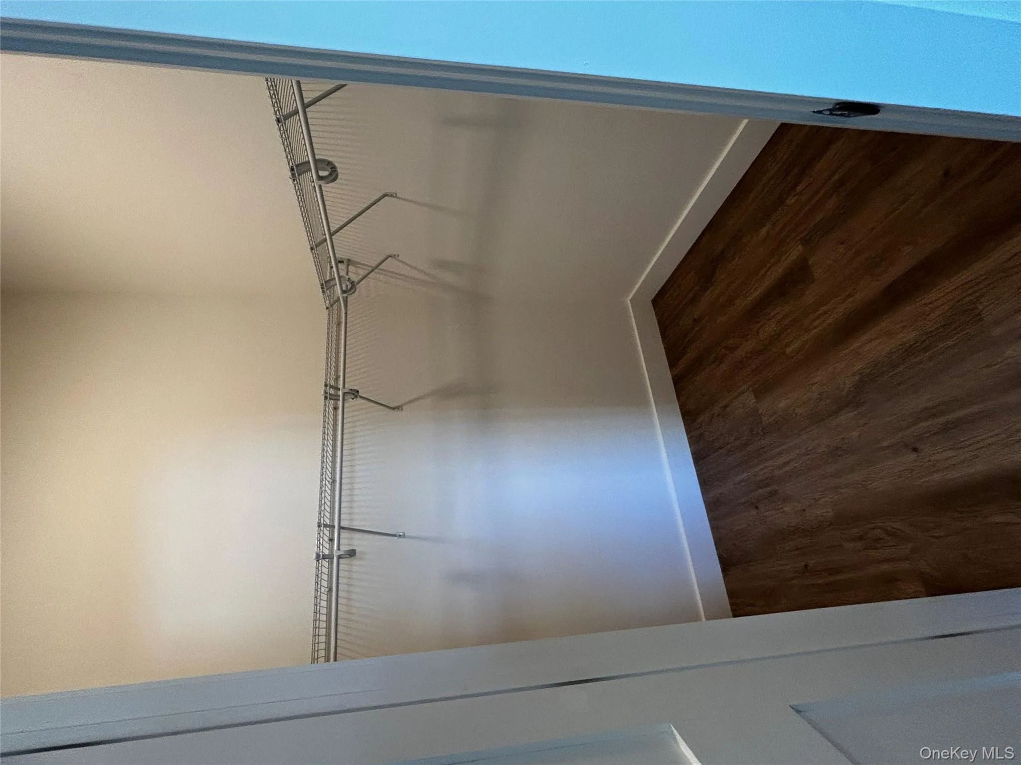 Spacious closet with dark wood finished floors Spacious closet with dark wood finished floors