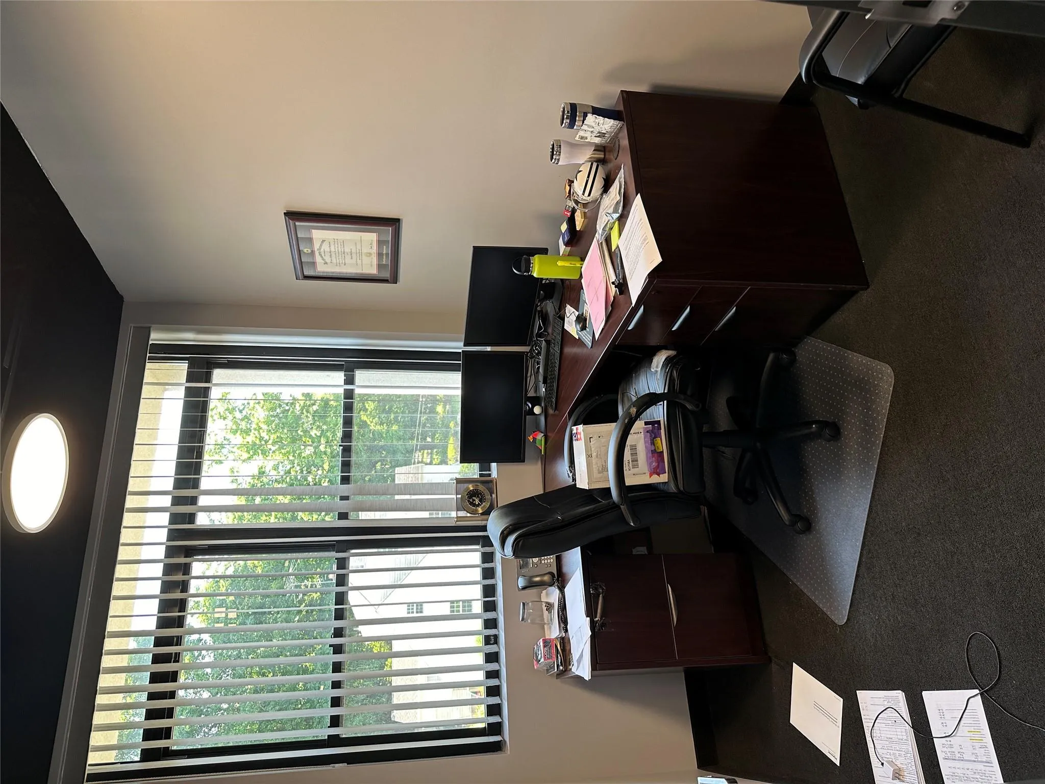 View of carpeted office space View of carpeted office space