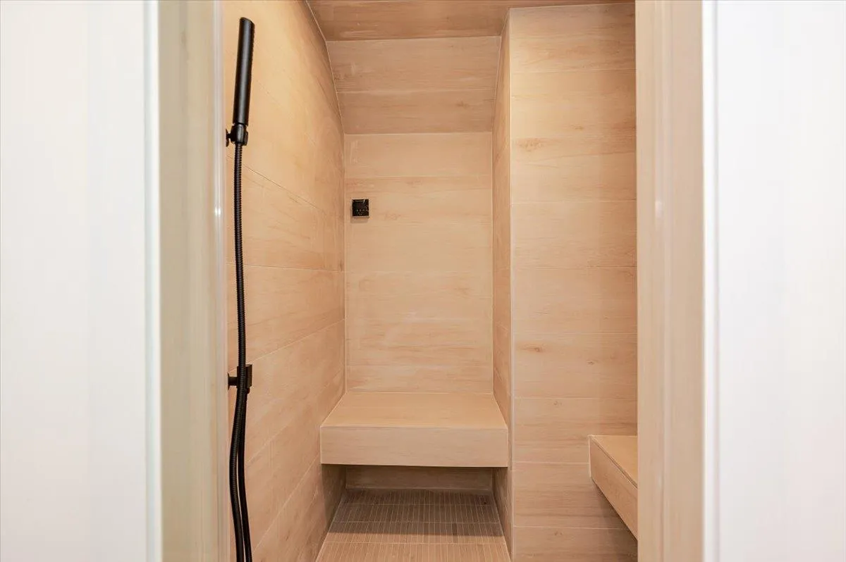 View of relaxing sauna / steam room View of relaxing sauna / steam room