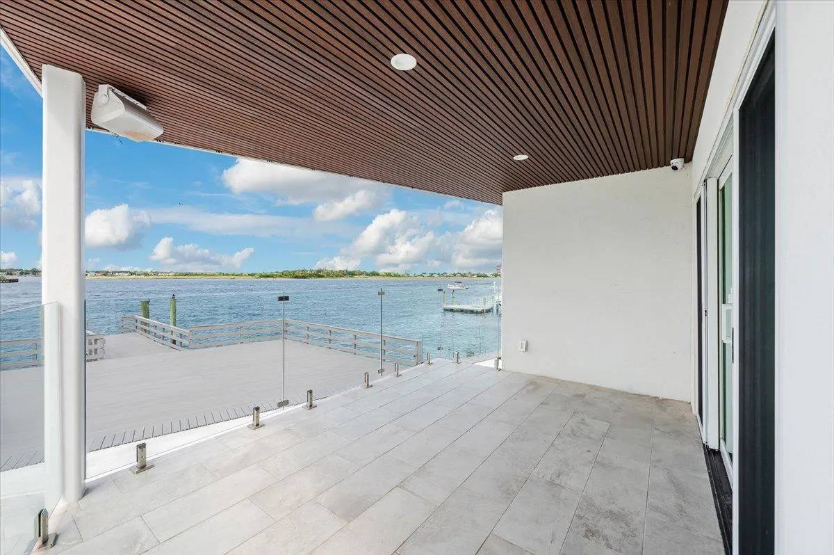 Balcony with a water view Balcony with a water view