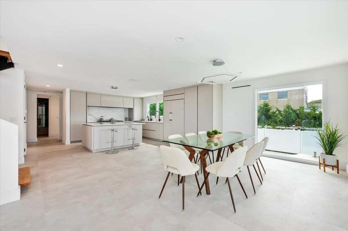 Dining area featuring recessed lighting Dining area featuring recessed lighting