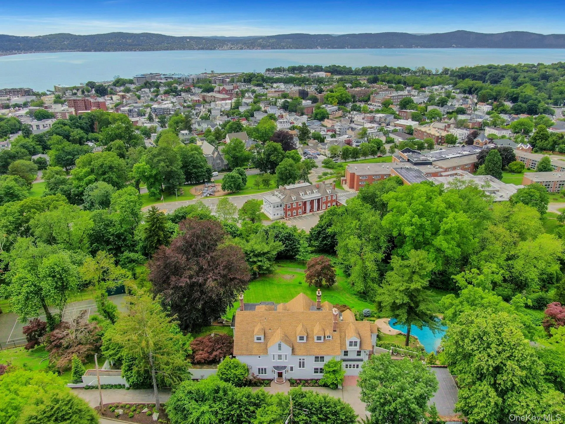 WhiteHall Estate with Hudson River backdrop WhiteHall Estate with Hudson River backdrop