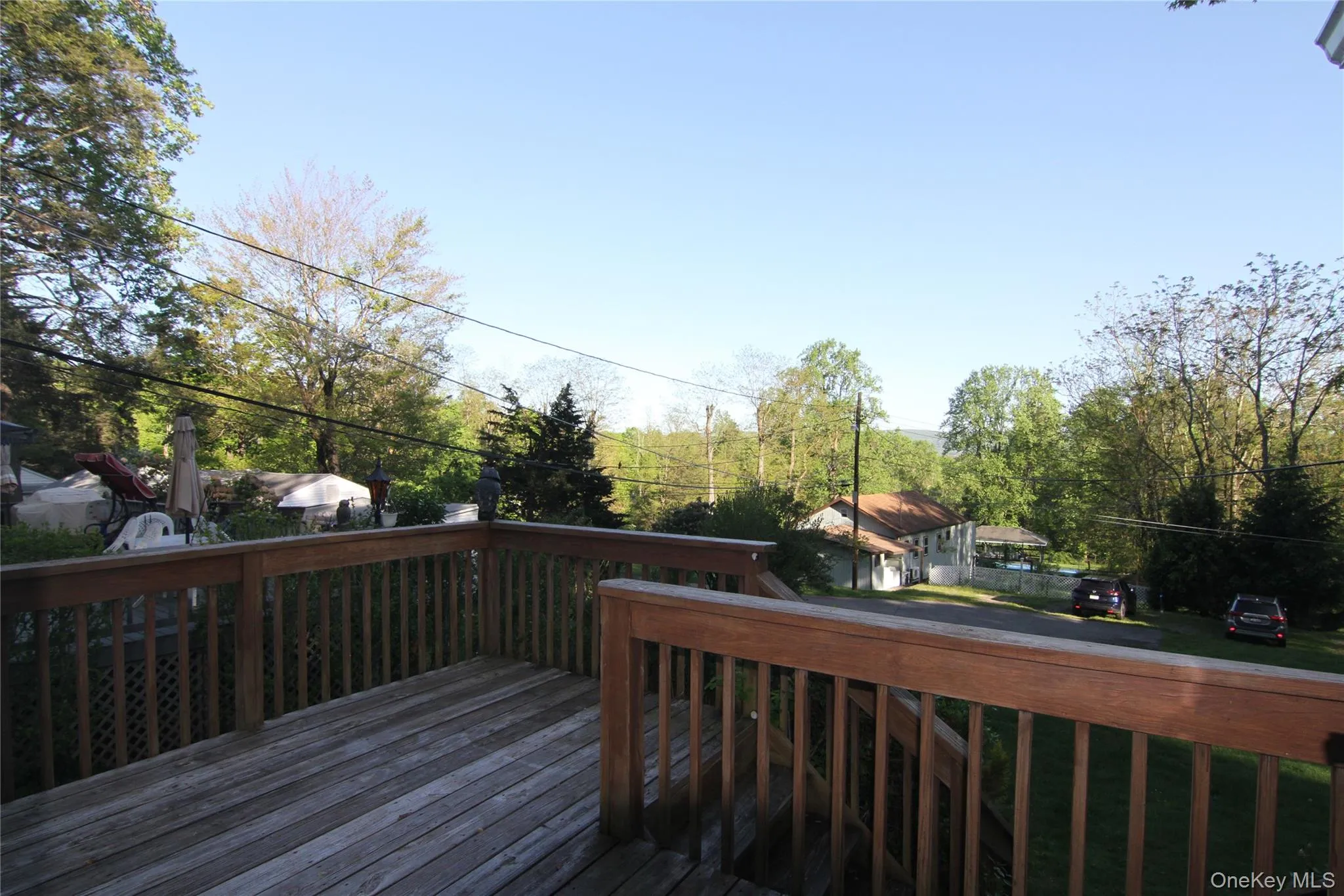 View of wooden deck View of wooden deck