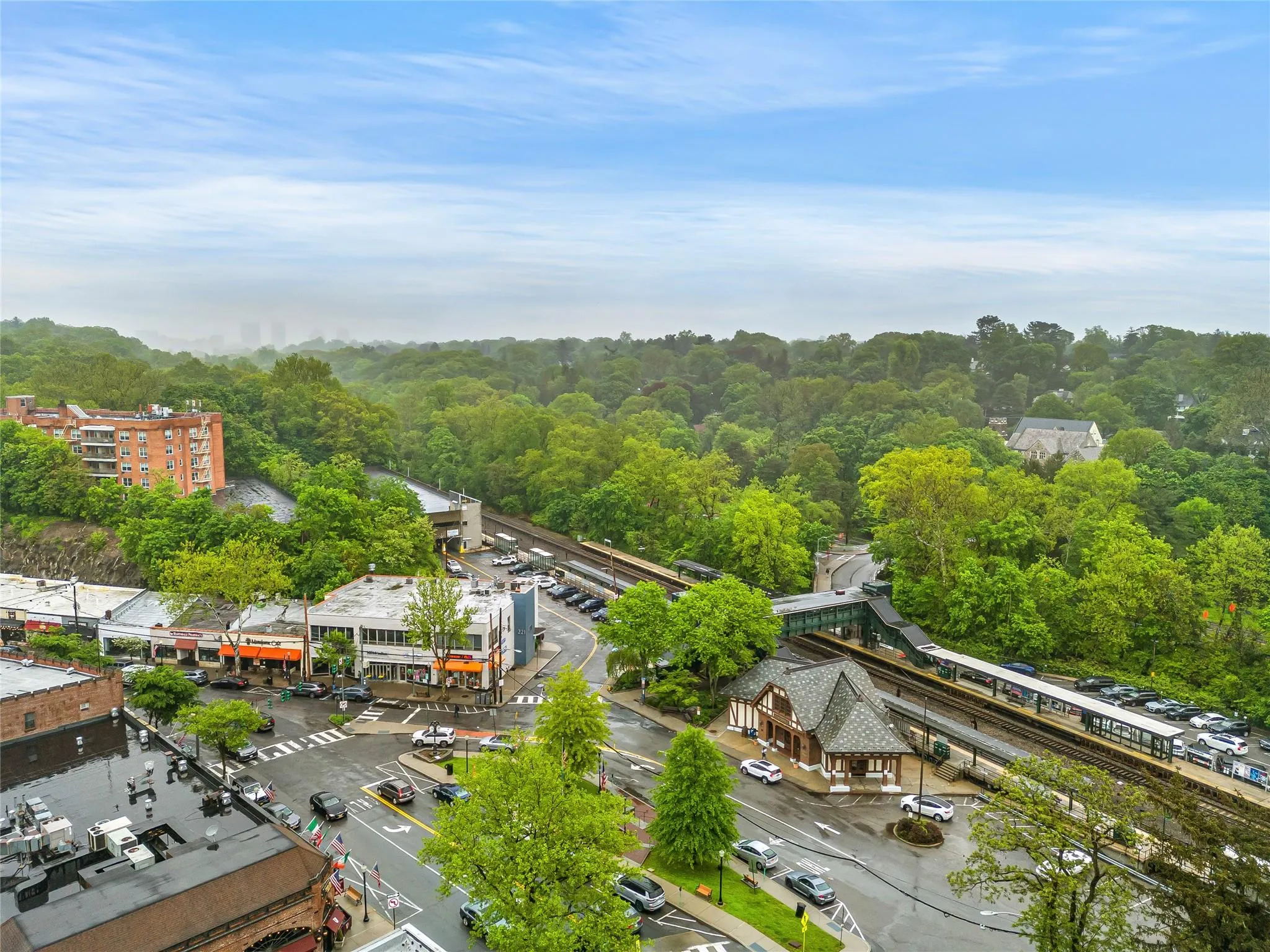 Drone / aerial view of a heavily wooded area Drone / aerial view of a heavily wooded area