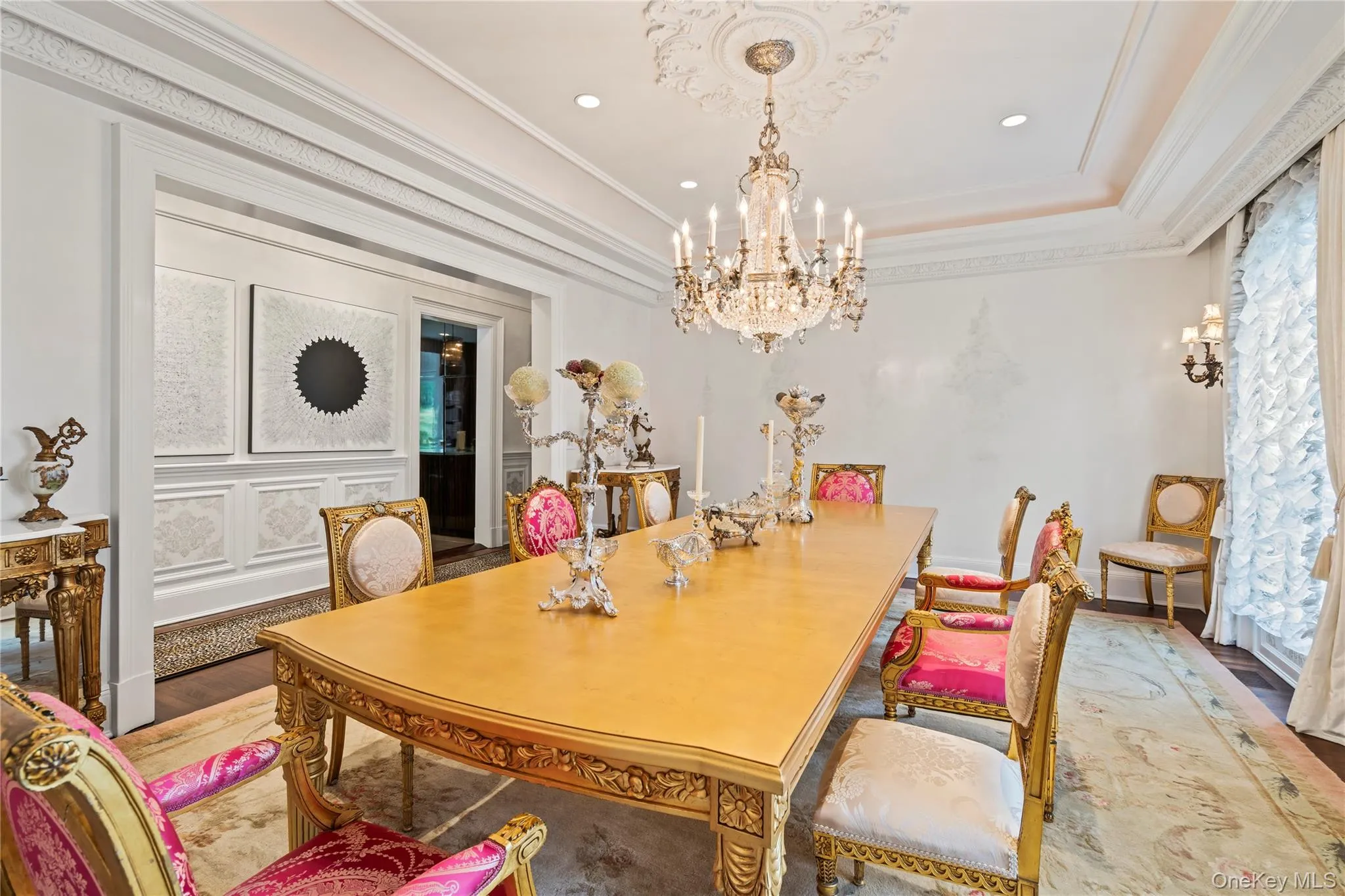 Antique Chandelier and wall sconces for intimate dining Antique Chandelier and wall sconces for intimate dining
