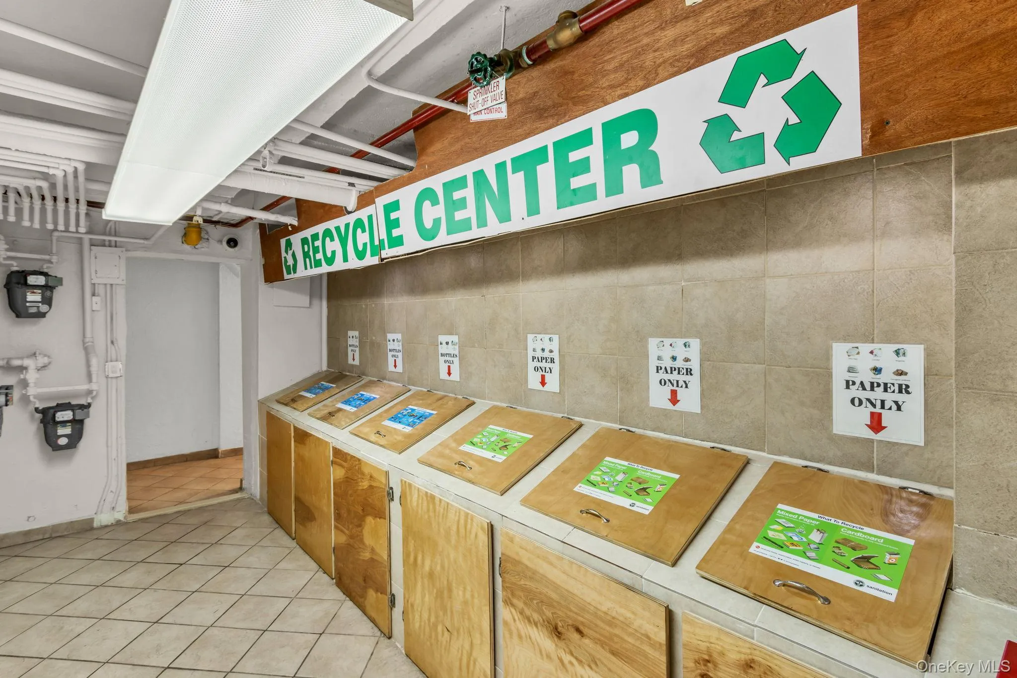 recycle center in the basement recycle center in the basement