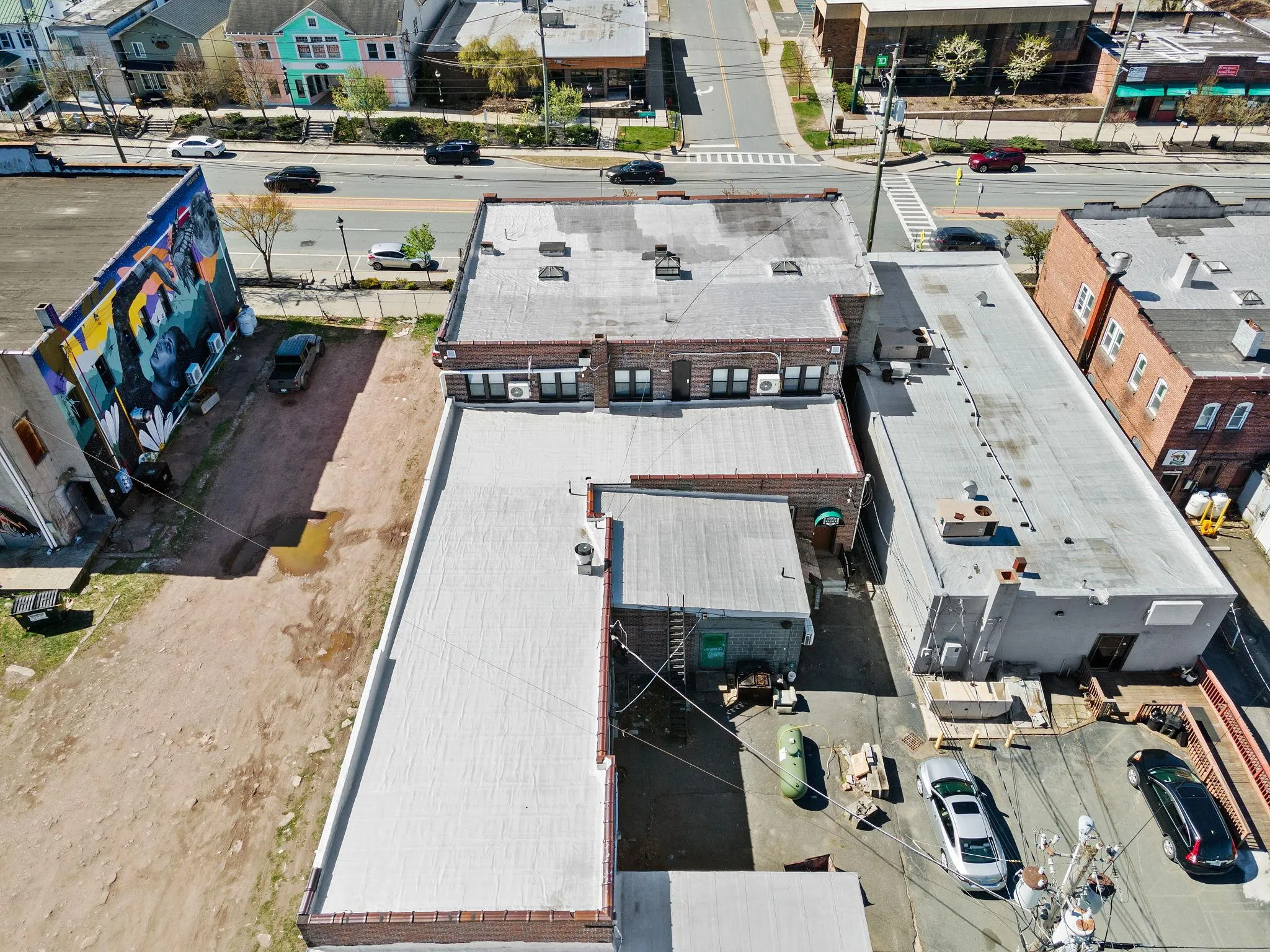 Aerial view of residential area Aerial view of residential area