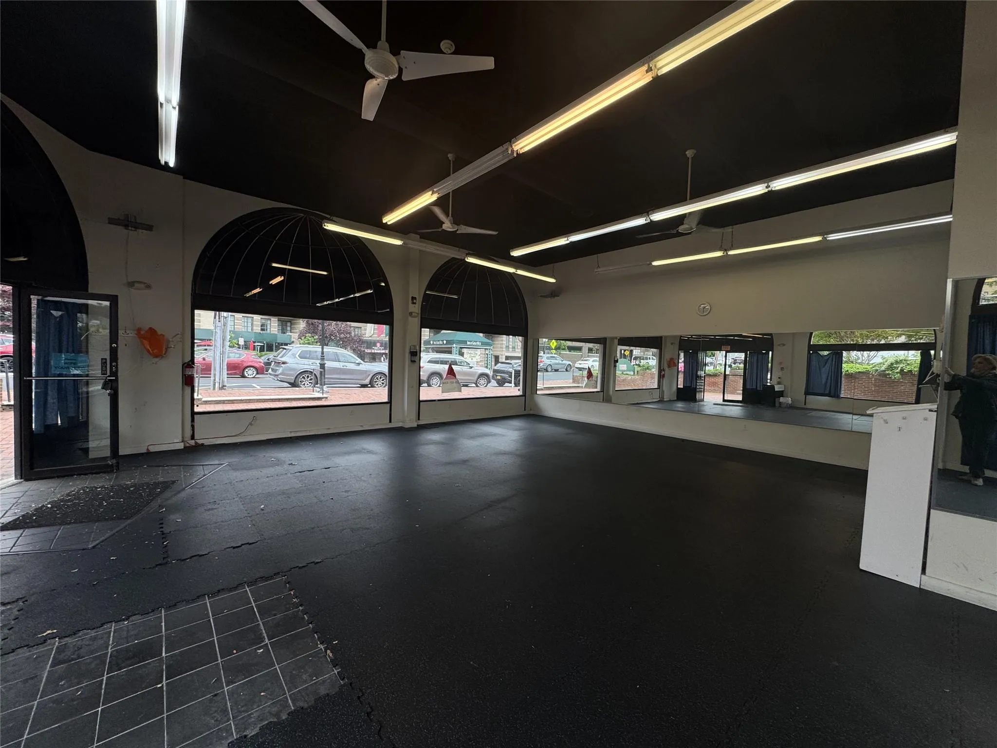 Garage with a ceiling fan Garage with a ceiling fan