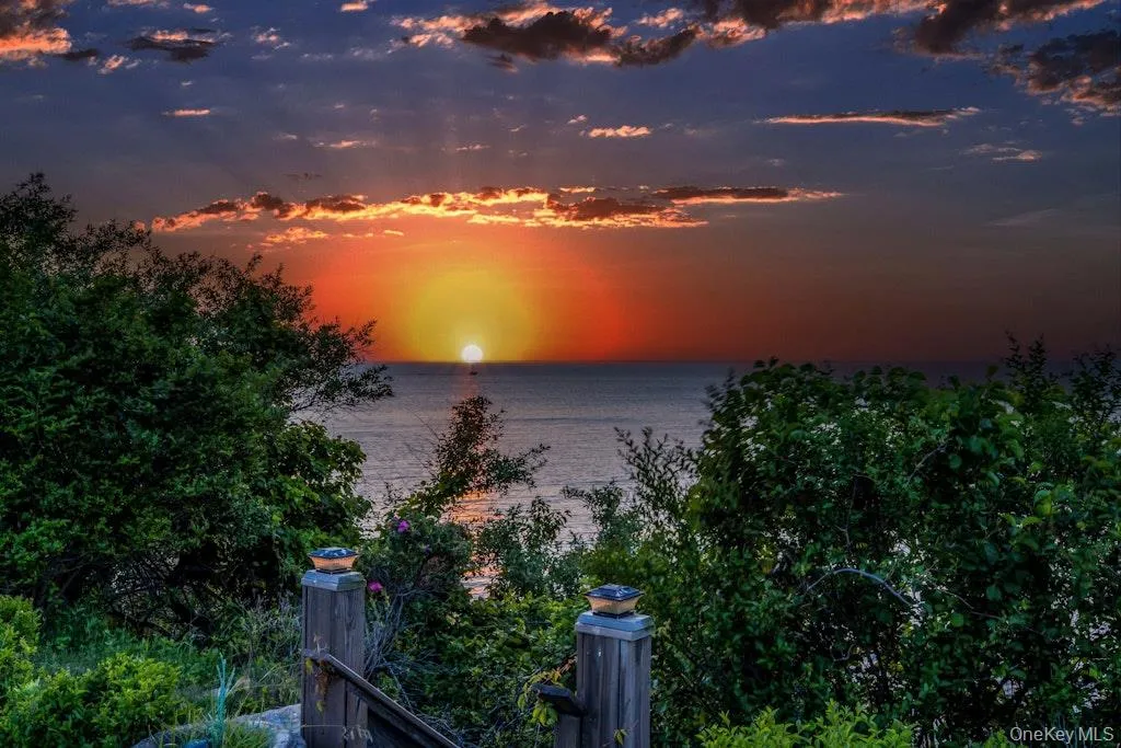 Spectacular water views. Stairs leading to private beach Spectacular water views. Stairs leading to private beach