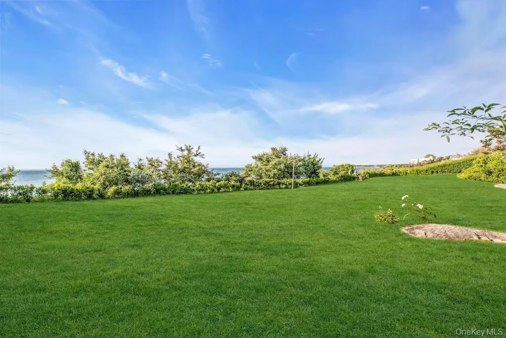 View of lawn with a water view View of lawn with a water view