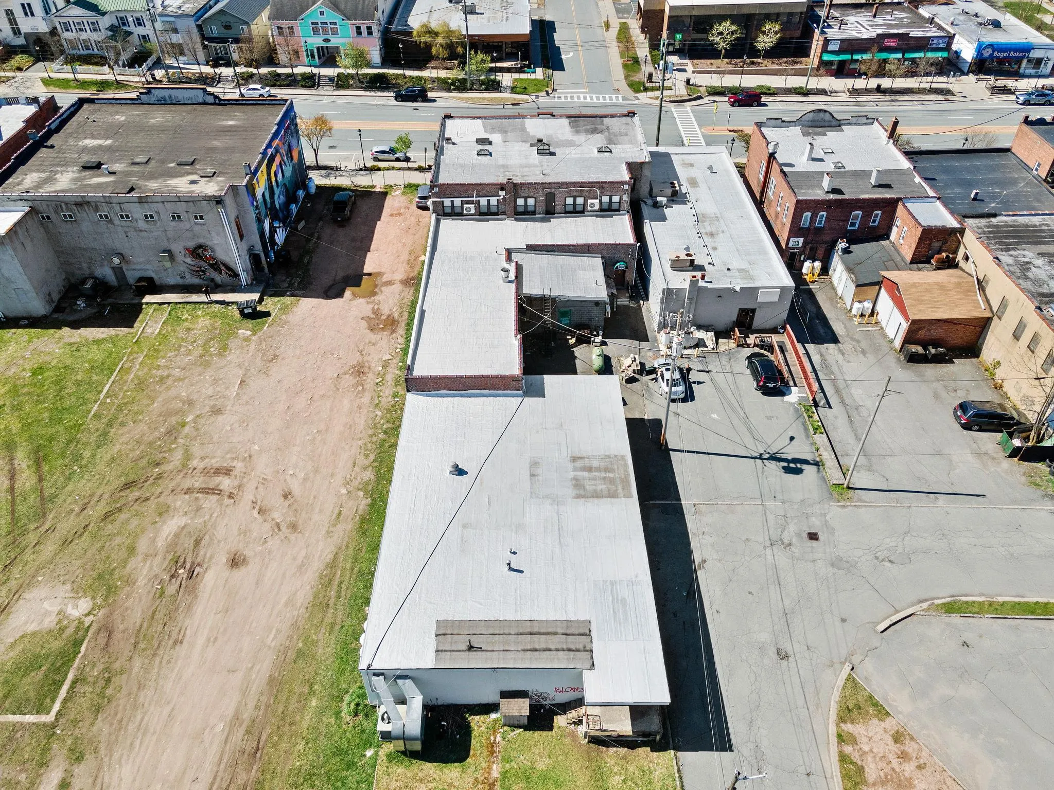 Aerial view of residential area Aerial view of residential area