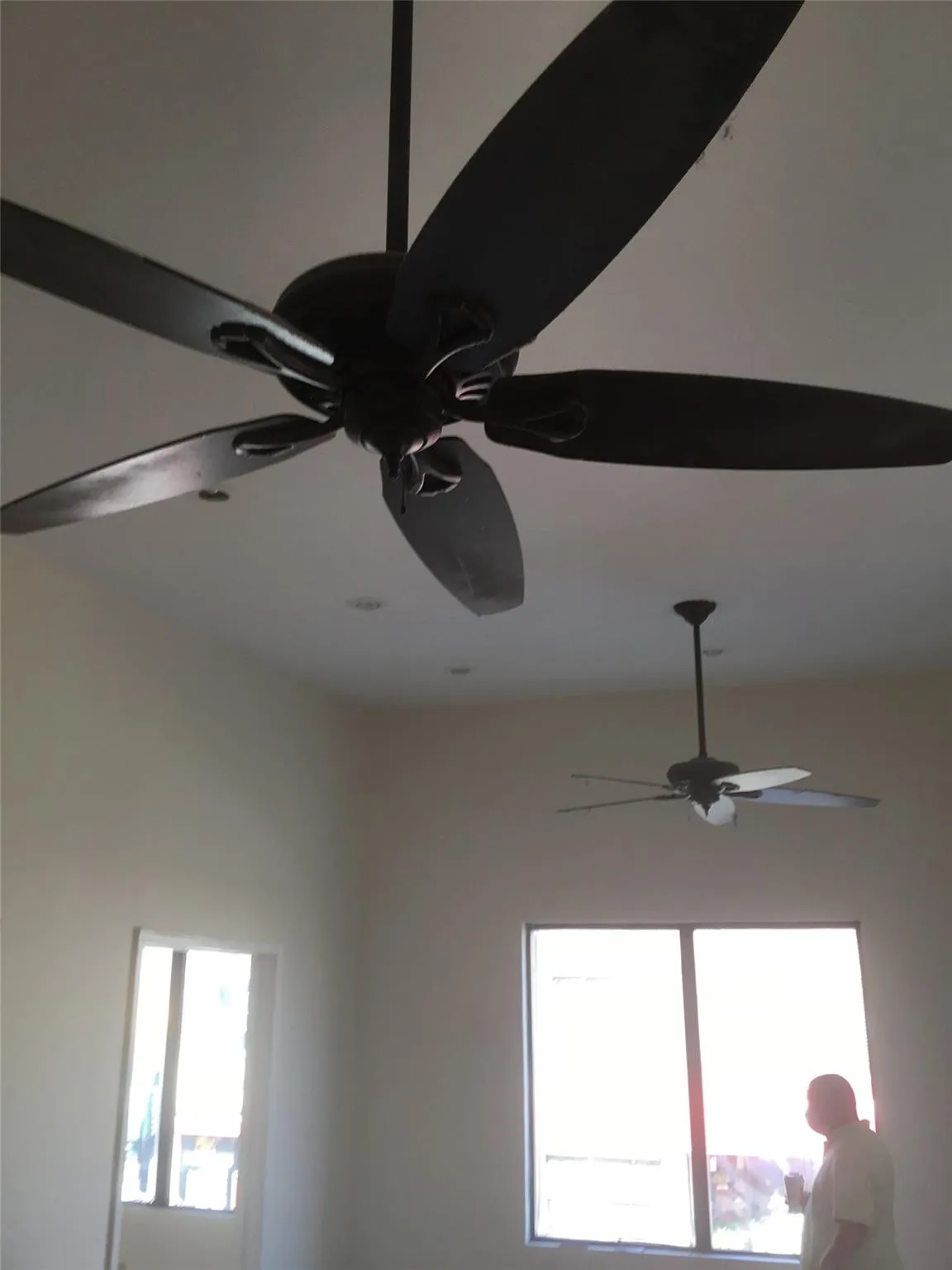 Detailed view of a ceiling fan Detailed view of a ceiling fan
