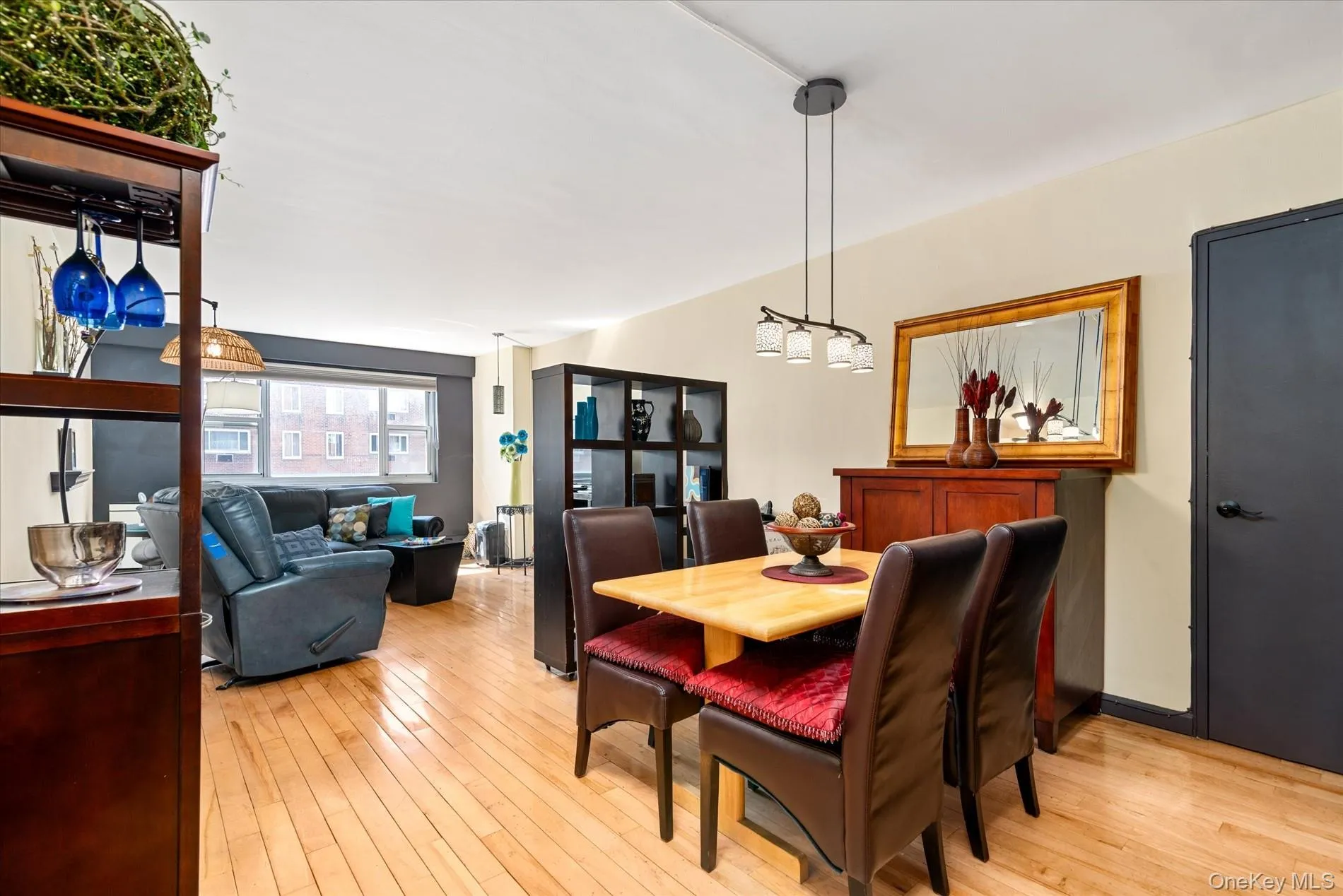 Dining area featuring light wood-style flooring Dining area featuring light wood-style flooring