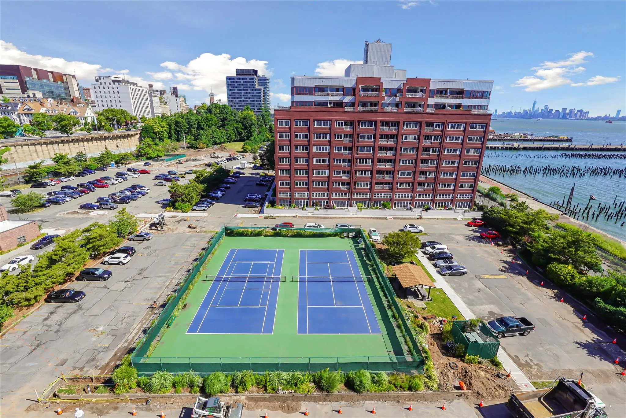View of urban area featuring a nearby body of water View of urban area featuring a nearby body of water