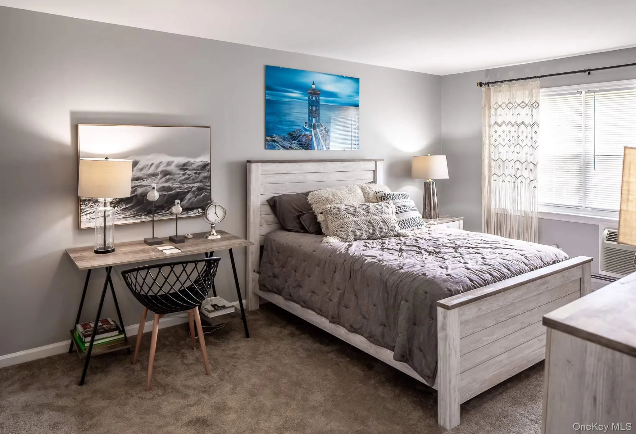 Carpeted bedroom with baseboards Carpeted bedroom with baseboards