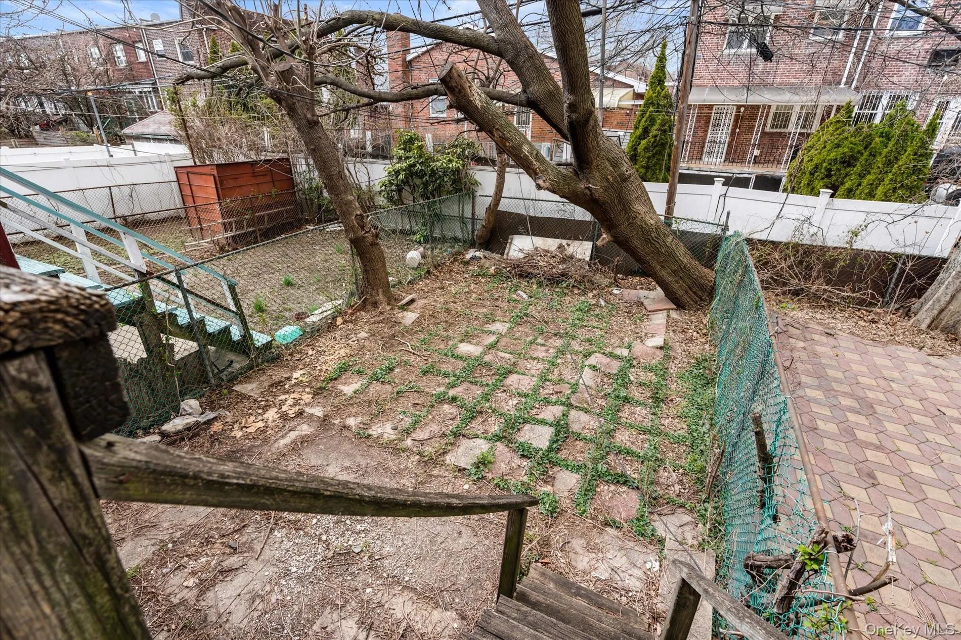 View of yard with fence View of yard with fence