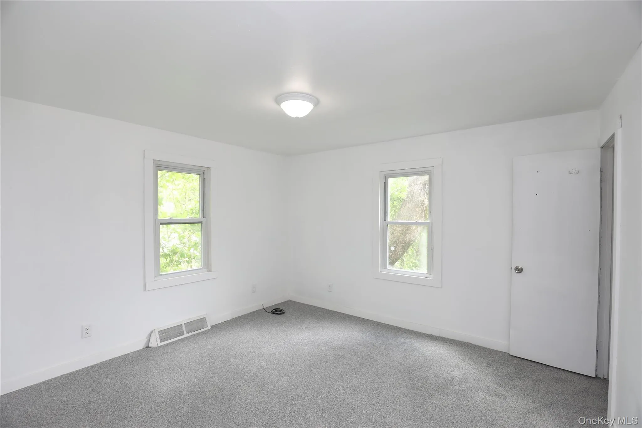 Carpeted spare room with plenty of natural light and baseboards Carpeted spare room with plenty of natural light and baseboards
