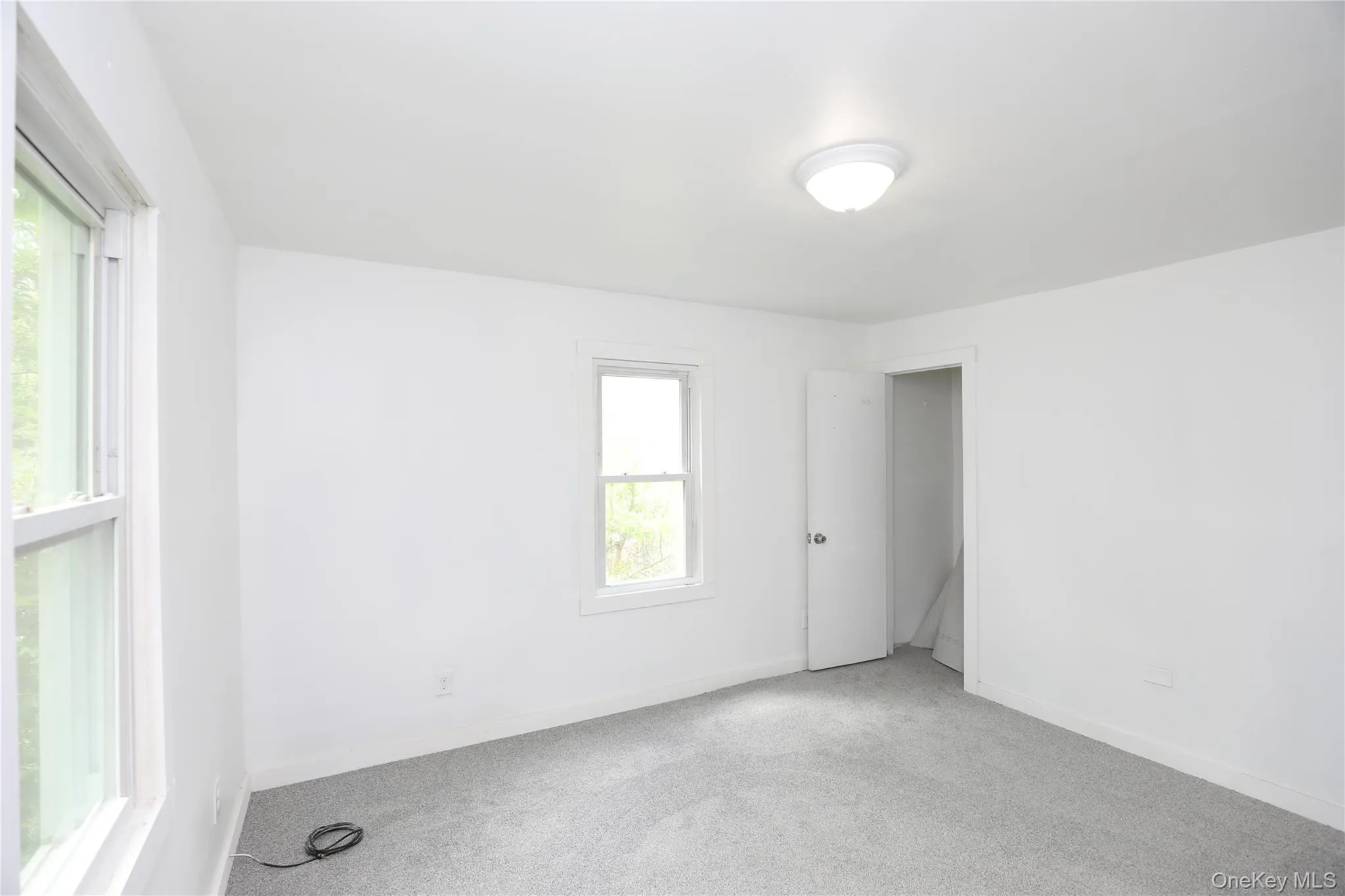 Empty room with plenty of natural light, carpet flooring, and baseboards Empty room with plenty of natural light, carpet flooring, and baseboards