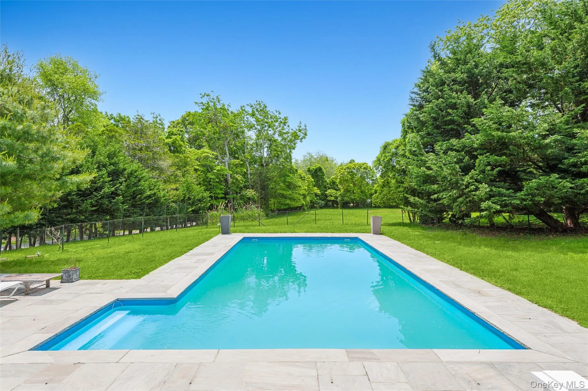 View of pool featuring a patio area and view of wooded area View of pool featuring a patio area and view of wooded area