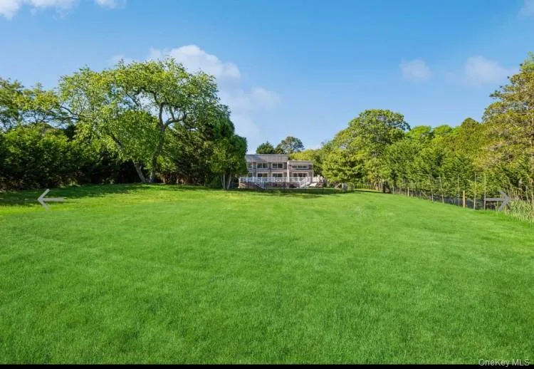 View of green lawn featuring a wooded view View of green lawn featuring a wooded view